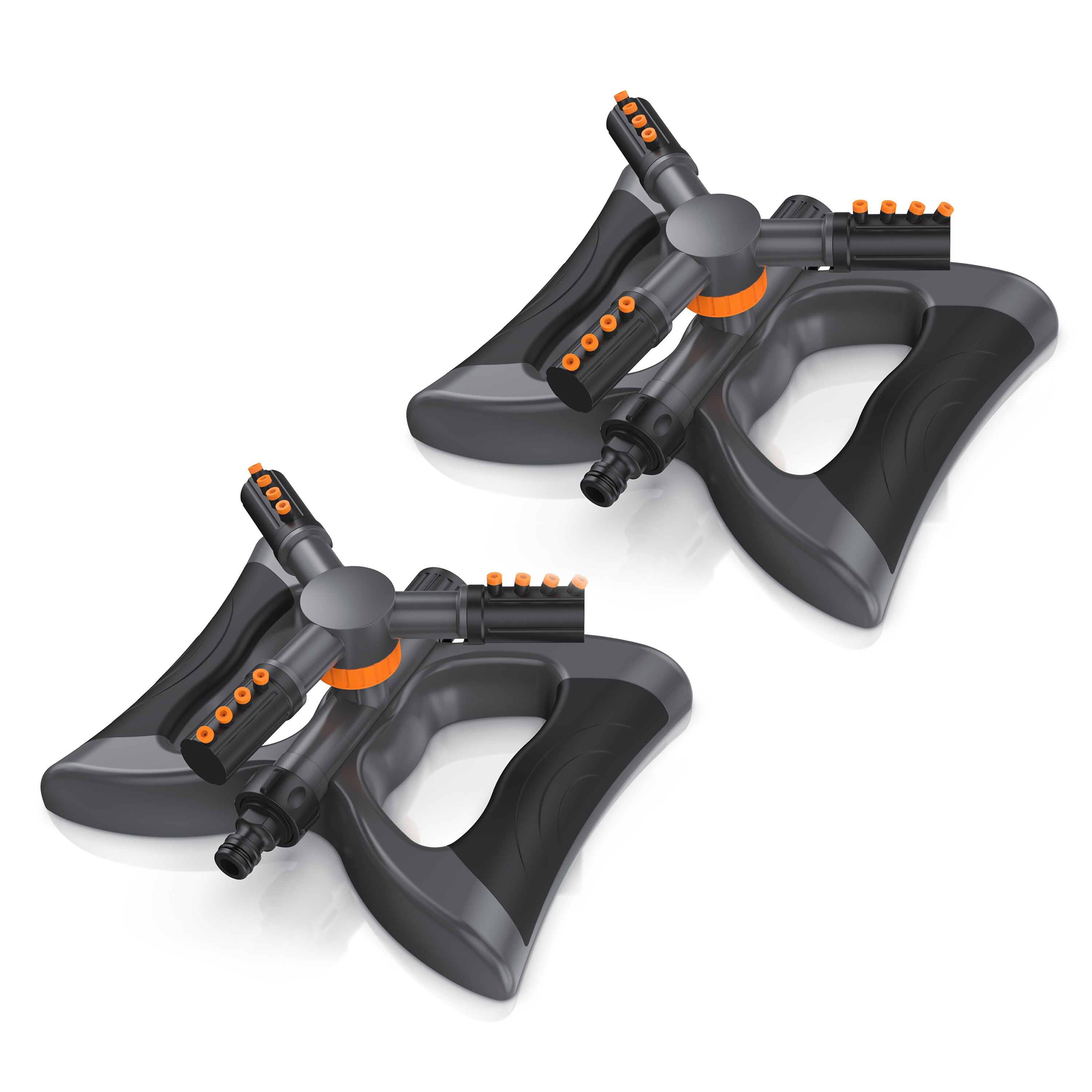 Brandson 2x Kreisregner Garten Sprinkler, 360&deg; Rasensprenger, 3 Arm Rasensnsprikler rotierend, f&uuml;r Fl&auml;chen bis 314 m&sup2;, Sprenger Bew&auml;sserungssystem, Bew&auml;sserungsanlagen, Gardena kompatibel 