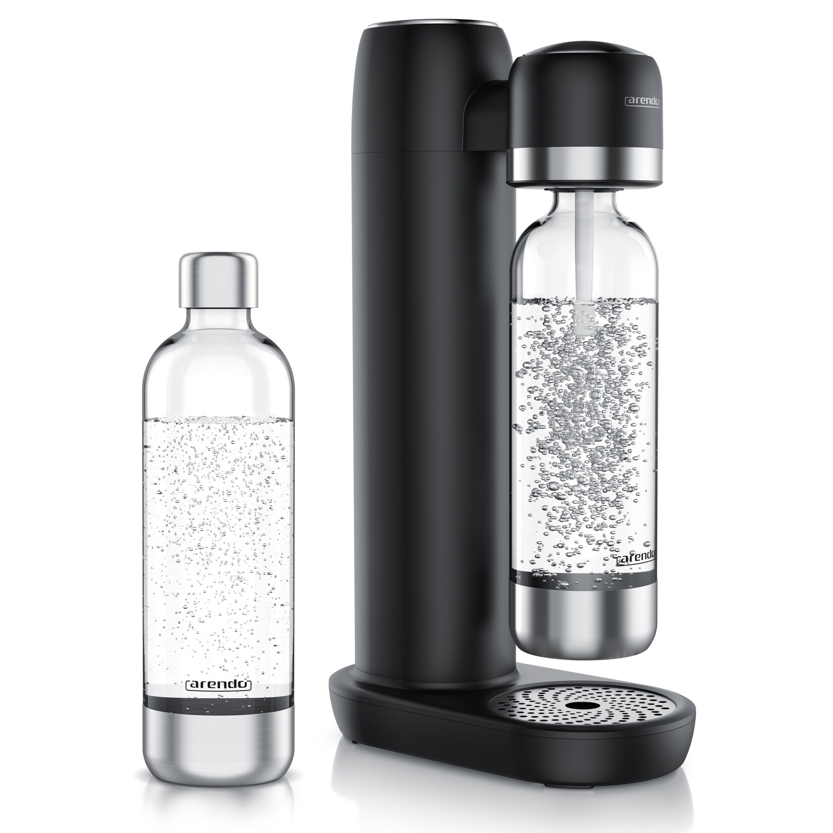 3x Wassersprudler Soda Maker mit 2x  Flaschen, kompatibel mit 60l CO2 Zylindern, (Set, 3-tlg., Soda Maker, 2x PET-Flasche), Soda Streamer + 2 Wasserflaschen, BPA-frei, fein dosierbar, Carbonator