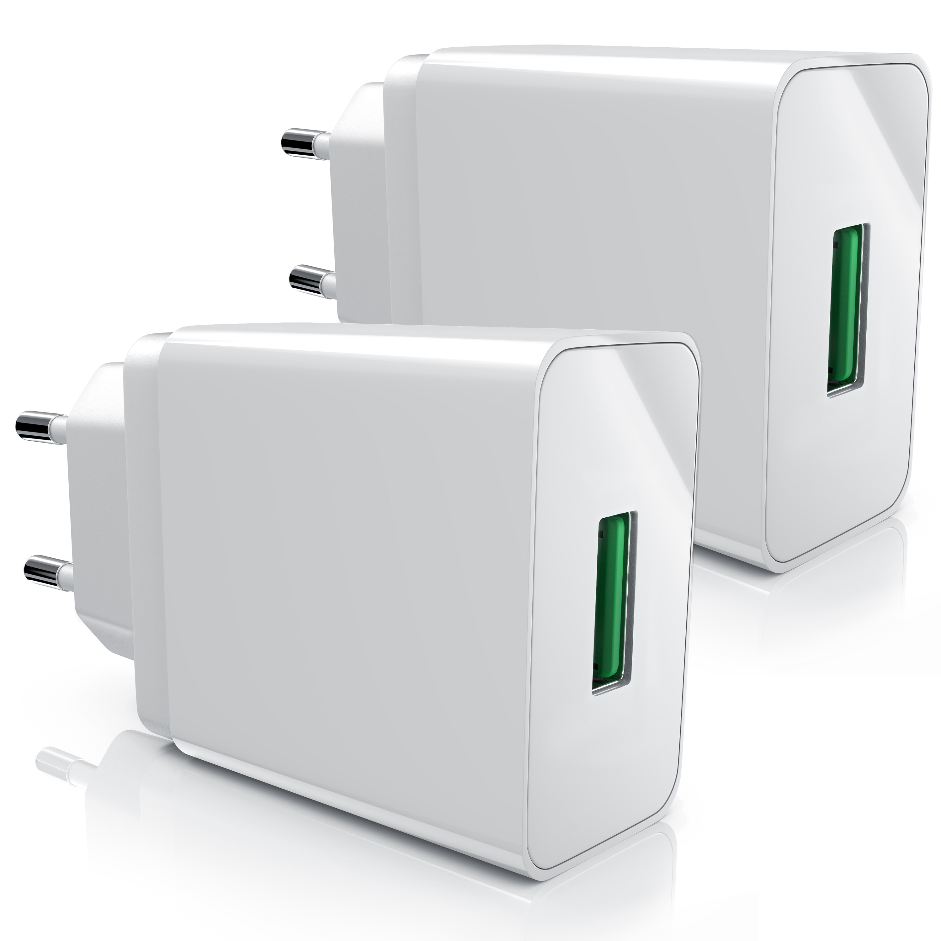 Aplic 2x USB-Ladeger&auml;t (3000 mA, 2-tlg., Quick Charge 3.0 USB-Ladeger&auml;t 1x USB A QC 3.0 Port / max. 3A &uuml;ber QC) 