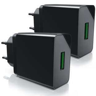 Aplic 2x USB-Ladegerät (3000 mA, 2-tlg., Quick Charge 3.0 USB-Ladegerät 1x USB A QC 3.0 Port / max. 3A über QC) 
