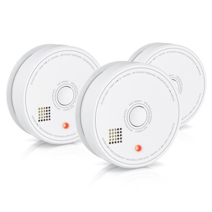 Brandson 3x Rauchmelder (Wechselbare Batterie, wiederverwendbar, Batteriewarnung, TÜV geprüft) 
