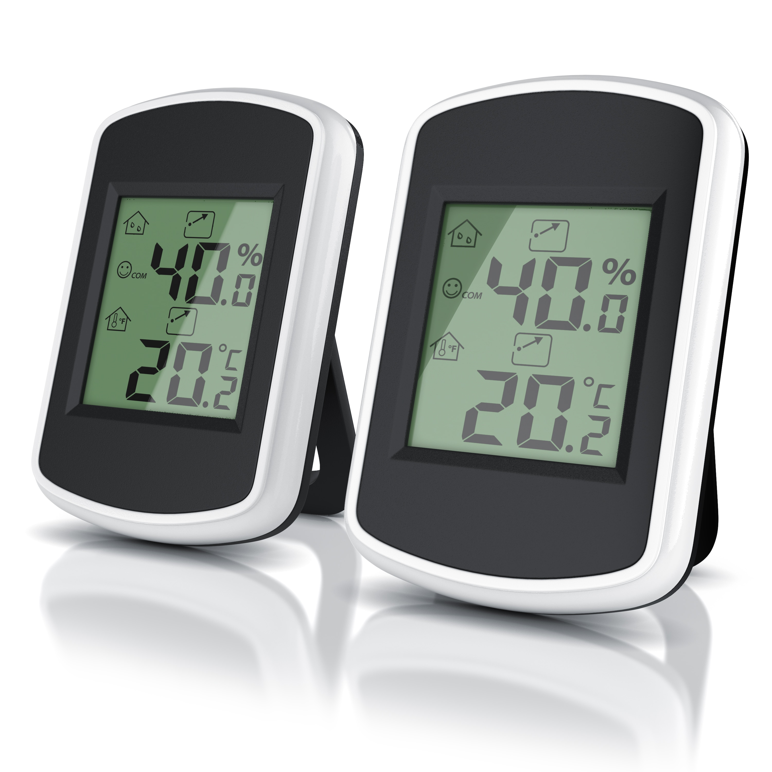 BEARWARE 2x Hygrometer, Hygrometer Thermometer, Temperatur & Luftfeuchtigkeit Messger&auml;t 