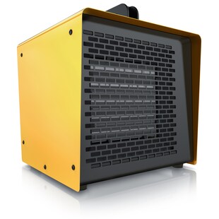 Keramikheizlüfter Bauheizer 3000 W, PTC Keramik, Thermostat, Lüftermodus 3000 W, 2 Heizstufen, 200 m3/h, Tragegriff, IP20, 22x26x23 cm 