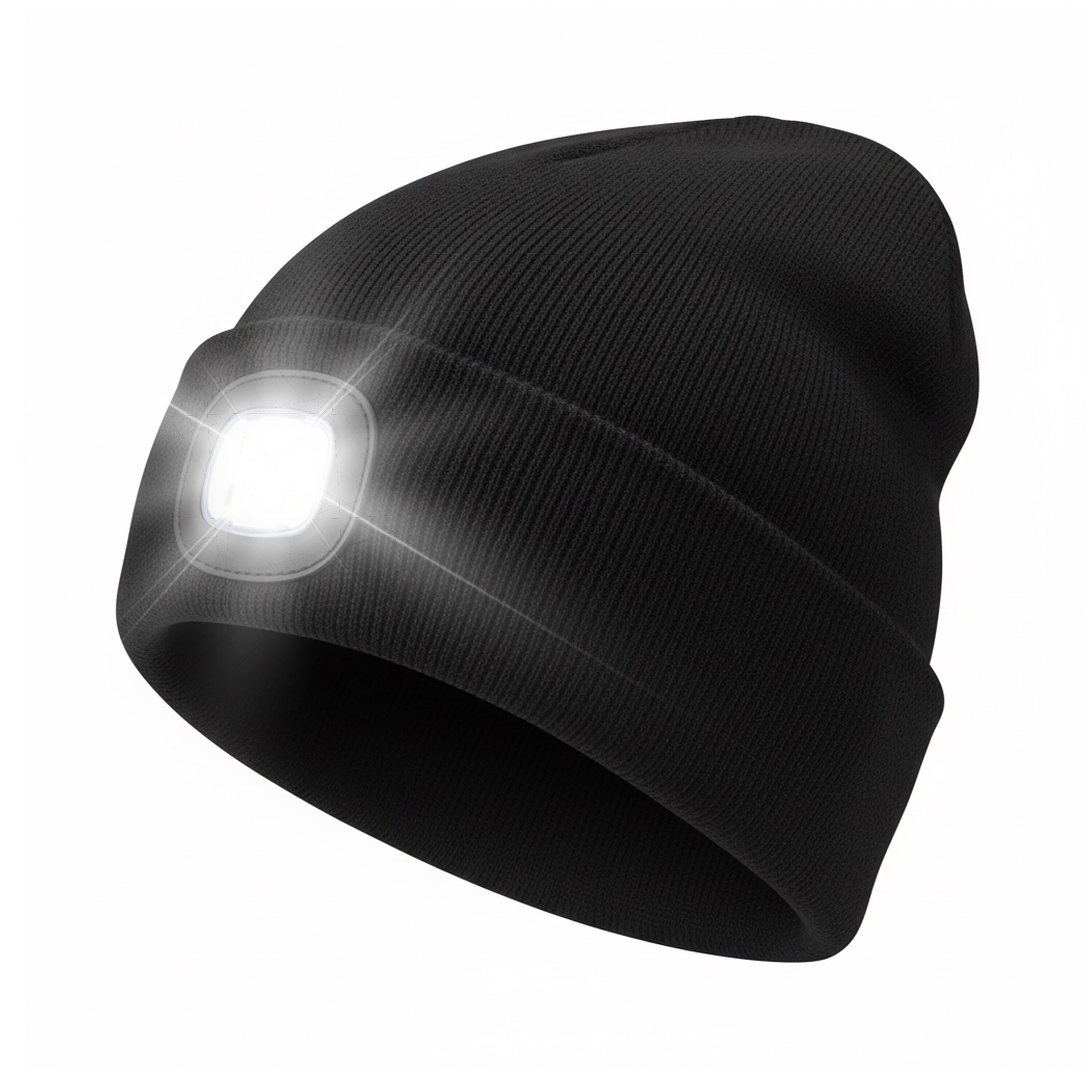 Bearware Strickm&uuml;tze mit Stirnlampe, Beanie warm gef&uuml;ttert f&uuml;r Joggen Camping Outdoor Sport (1-St) Integrierte LED-Leuchte, 3 Helligkeitsstufen 