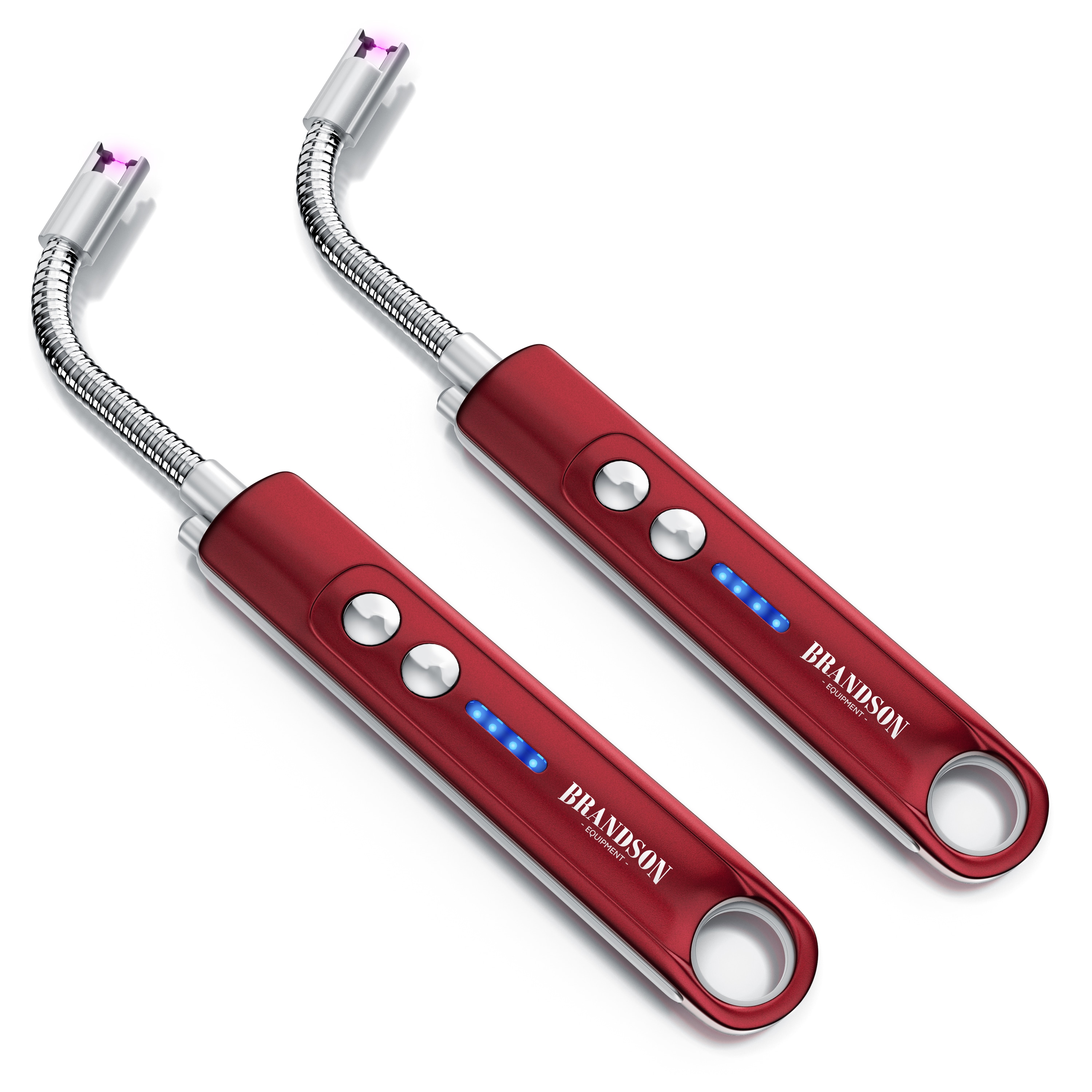 Brandson Feuerzeug elektrisch, Lichtbogen Stabfeuerzeug USB aufladbar (2-St), Kerzenanz&uuml;nder f&uuml;r K&uuml;che, Kerzen, Gasherde, Grill, Kamin 