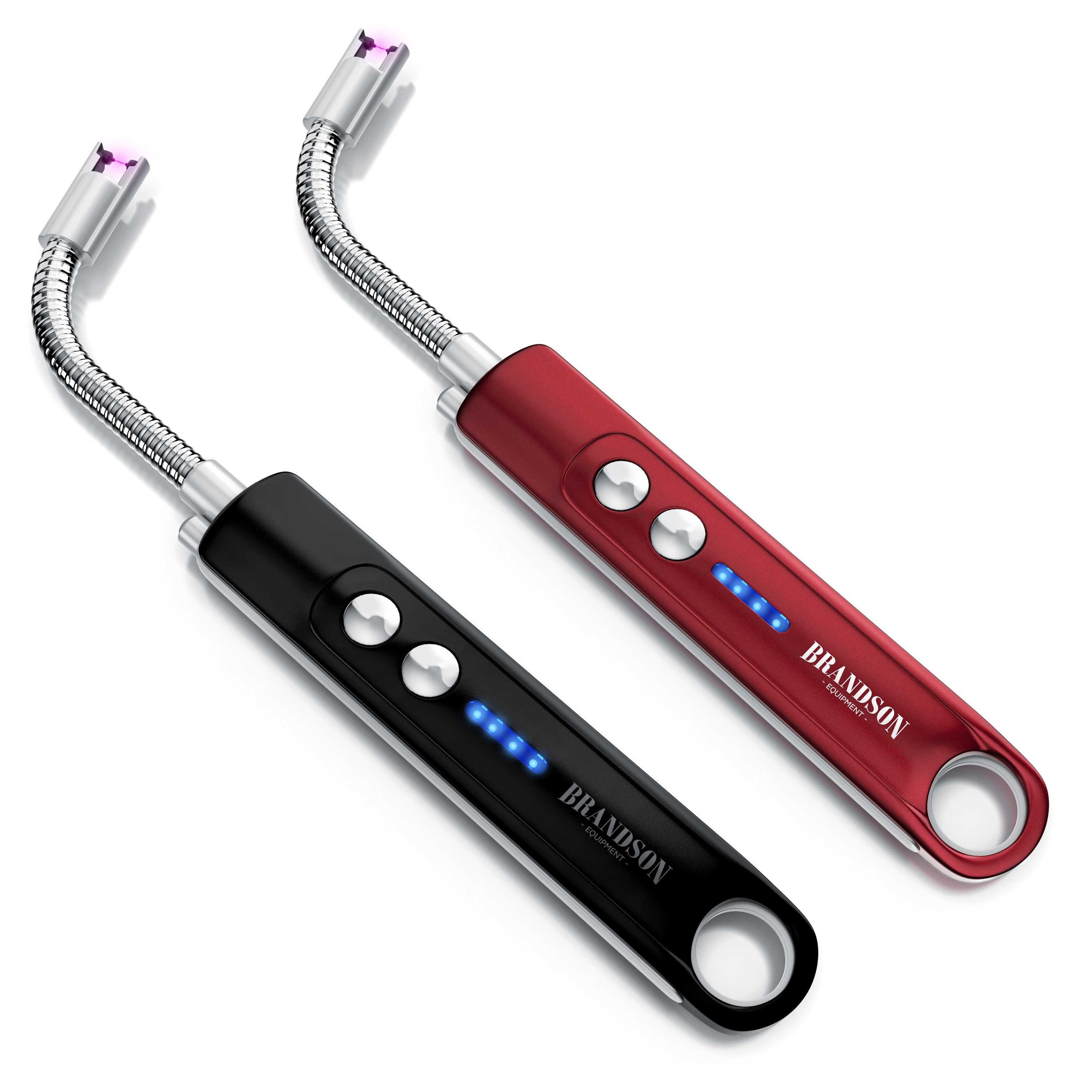 Brandson Feuerzeug elektrisch, Lichtbogen Stabfeuerzeug USB aufladbar (2-St), Kerzenanz&uuml;nder f&uuml;r K&uuml;che, Kerzen, Gasherde, Grill, Kamin 