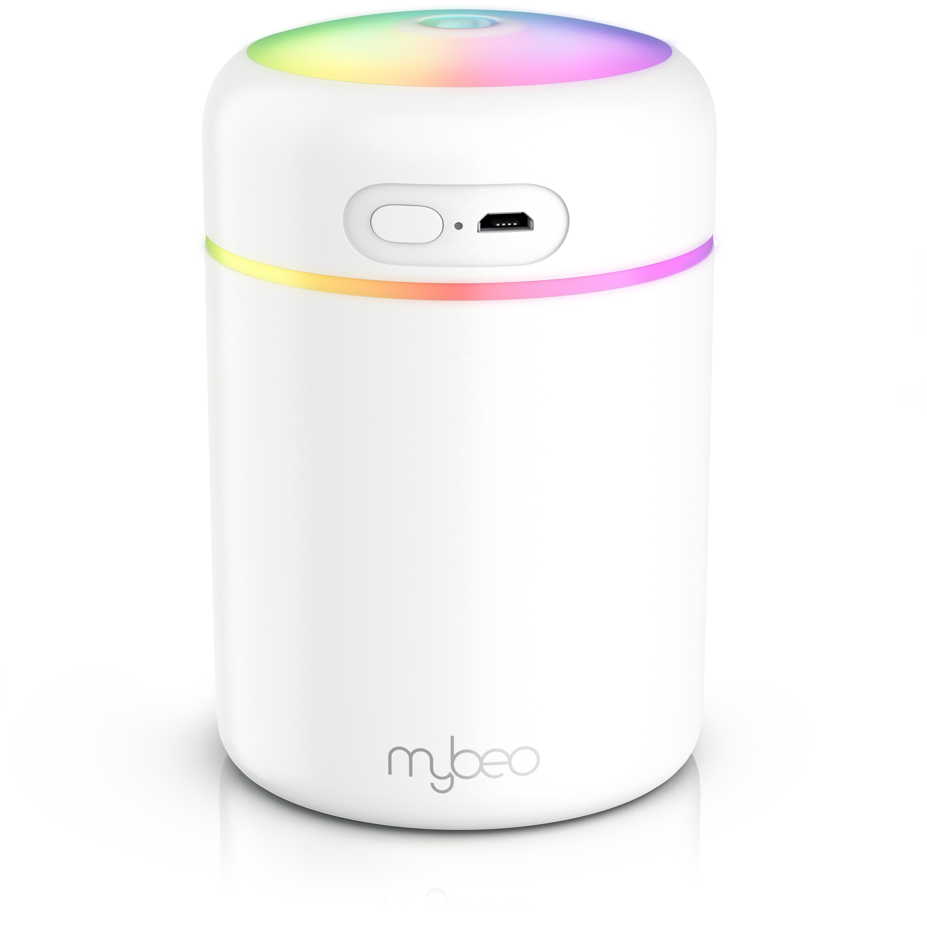 MyBeo Luftbefeuchter Mini mit Aromadiffusor, 300 ml, 2 Spr&uuml;hmodi, LED-Farben, 0.3 l Wassertank, Abschaltautomatik, USB-Betrieb, leise, Aromafach, Schlafzimmer, B&uuml;ro 