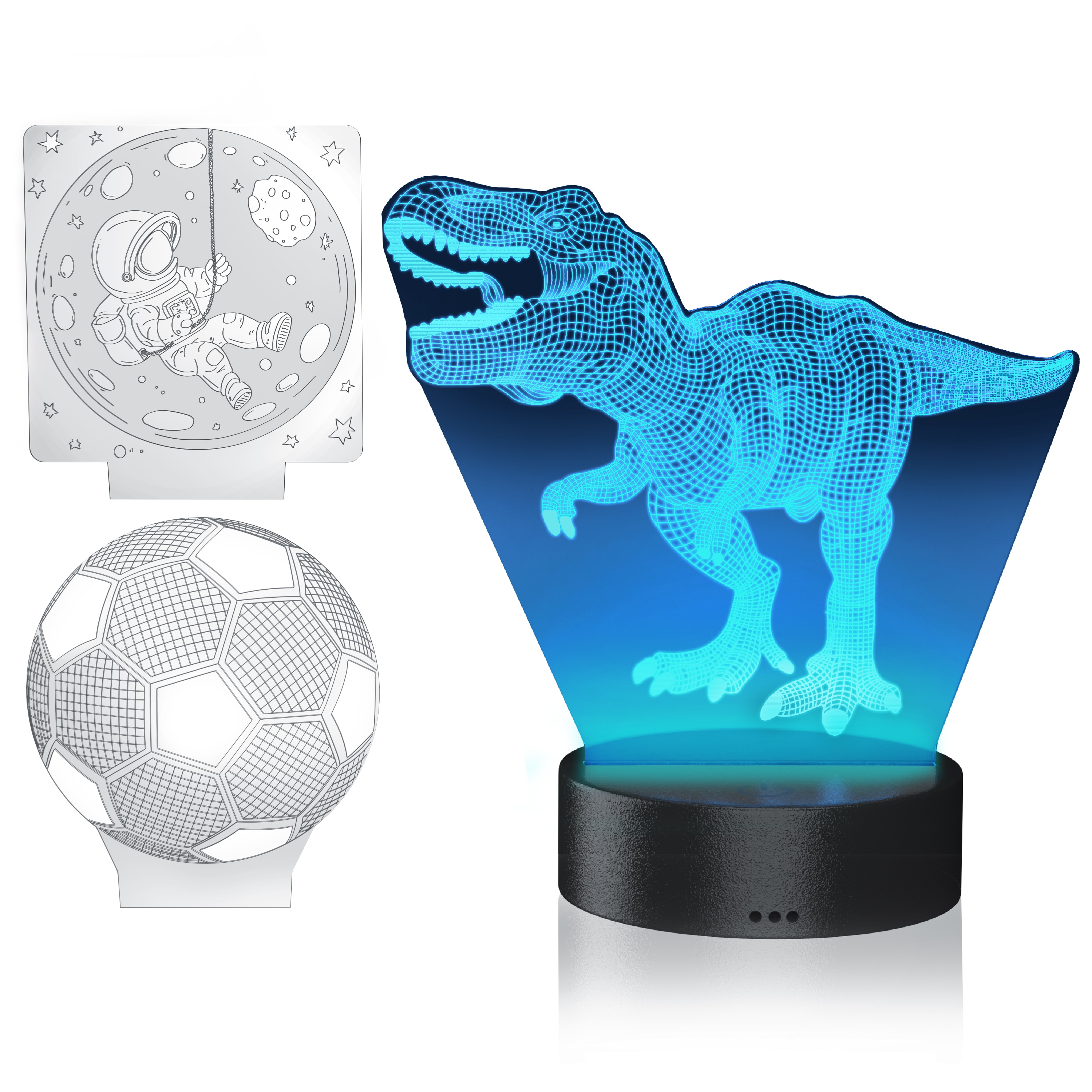 Mybeo LED Nachtlicht 3D Effekt Tischlampe f&uuml;r Kinder, Jungs & M&auml;dchen, Nachtleuchte dimmbar 