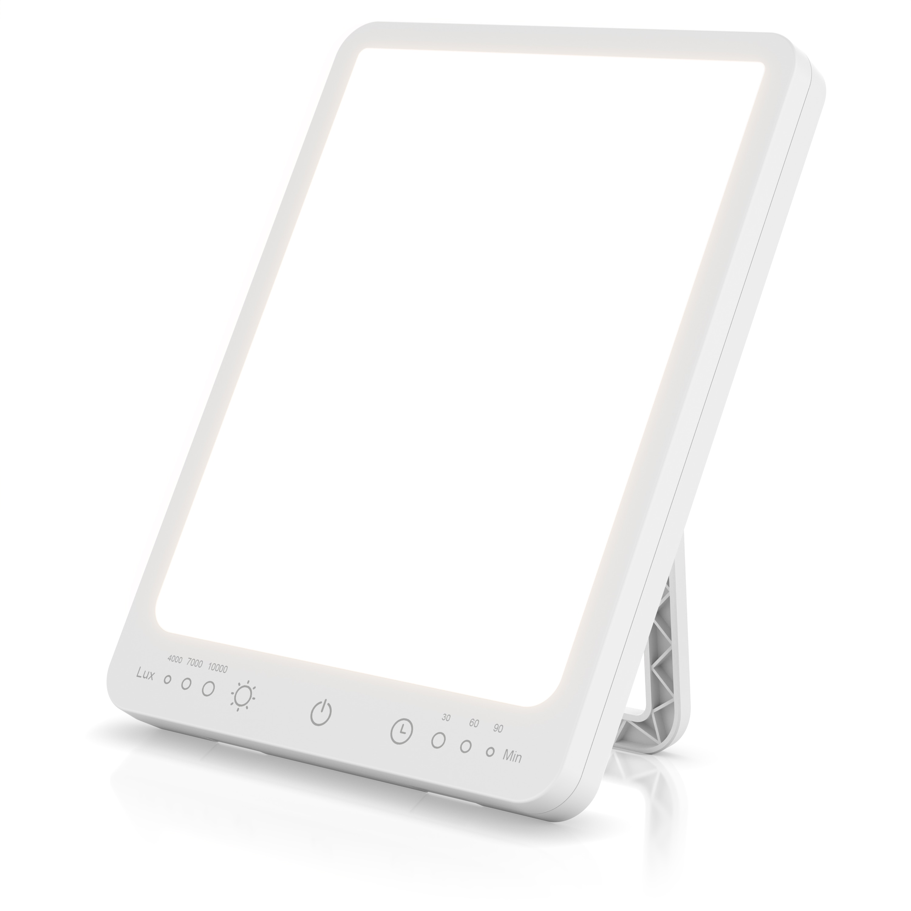 Mybeo Tageslichtlampe LED Lichttherapielampe, Tageslichtleuchte mit Standfu&szlig;, Lichtdusche, Dimmfunktion, verschiedene Lichtmodi, LED fest integriert 