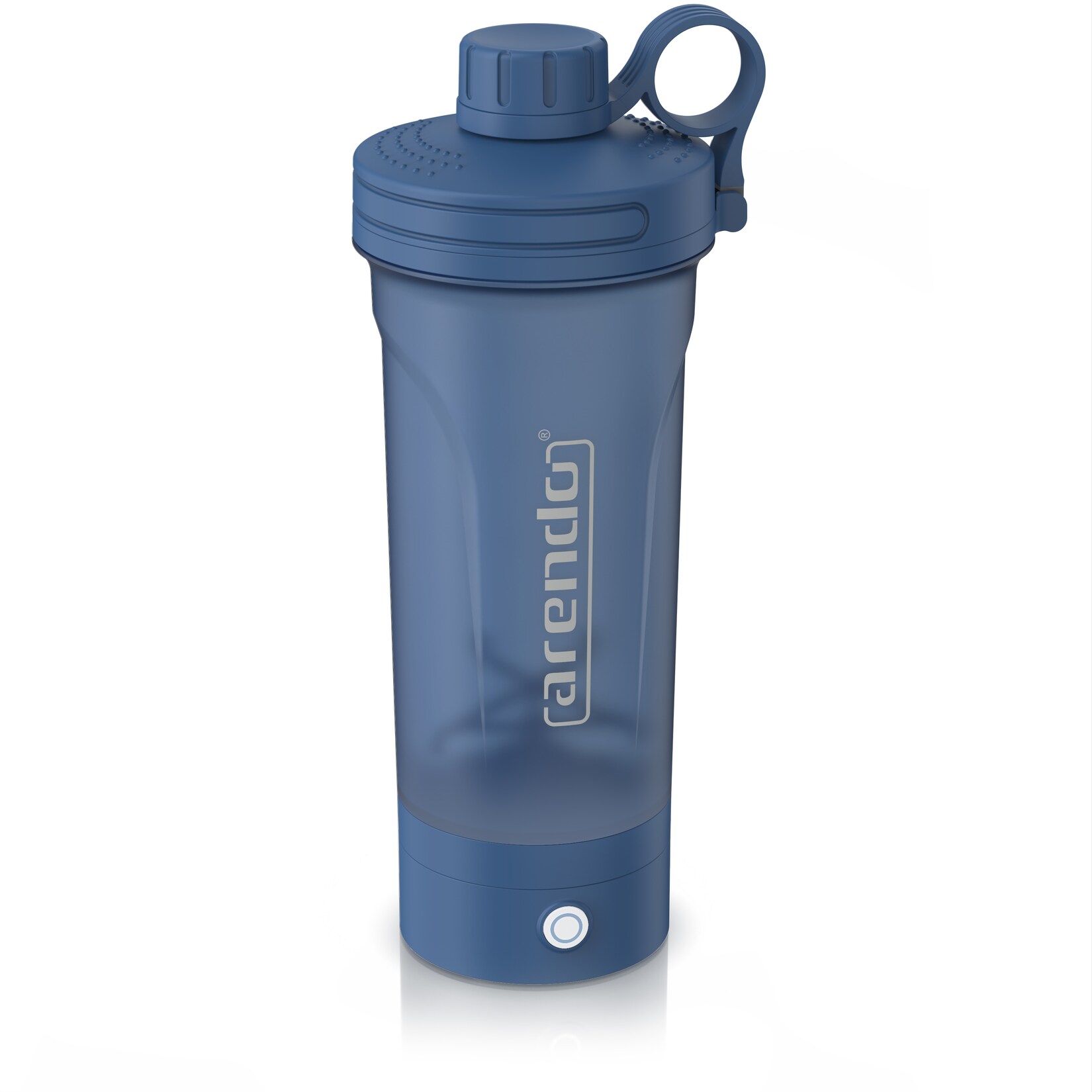 Arendo elektrischer Protein-Shaker, 700 ml, USB-C, 750-mAh-Akku, BPA-freier Mixbecher mit Tragegriff und Schraubdeckel, blau