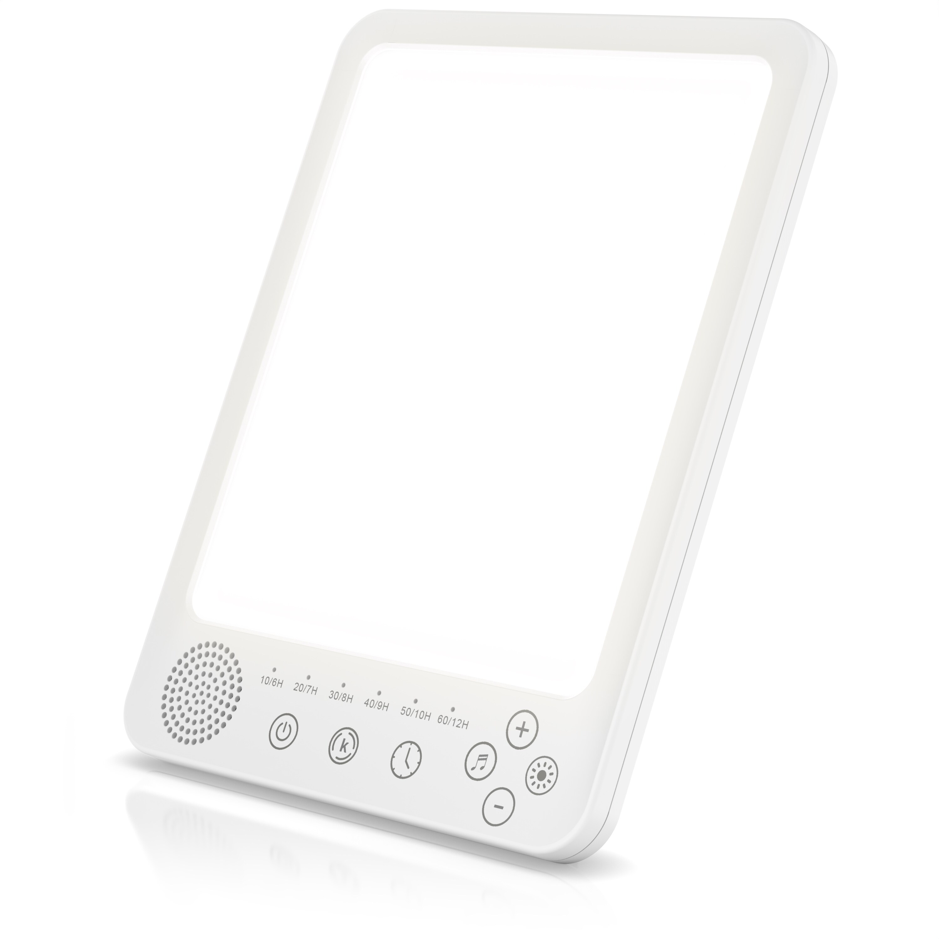Mybeo Tageslichtlampe LED Lichttherapielampe, Tageslichtleuchte mit Standfu&szlig;, Lichtdusche, Dimmfunktion, verschiedene Lichtmodi, LED fest integriert 