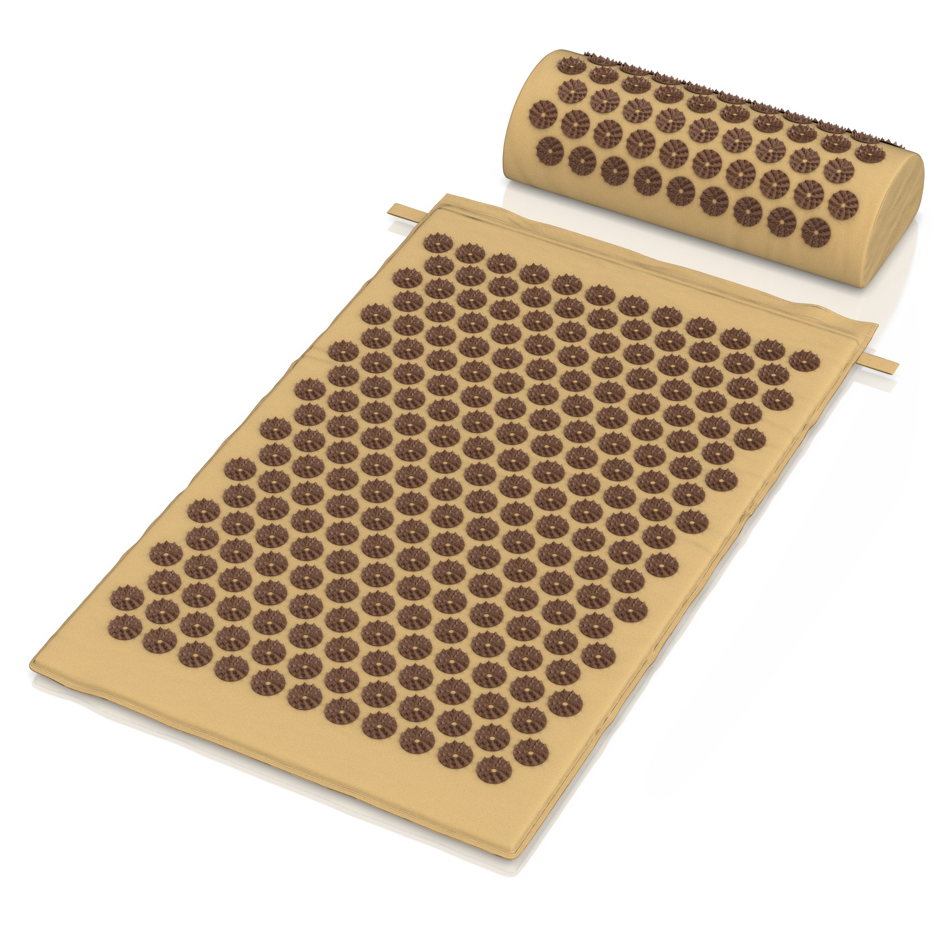 MyBeo Akupressurmatte Set aus Nadelmatte und Nackenkissen, mit Tragetasche, Yantramatte (Set, 3-St), 68x42 cm, Baumwolle, Kunststoffspitzen, F&uuml;llung Schaumstoff 