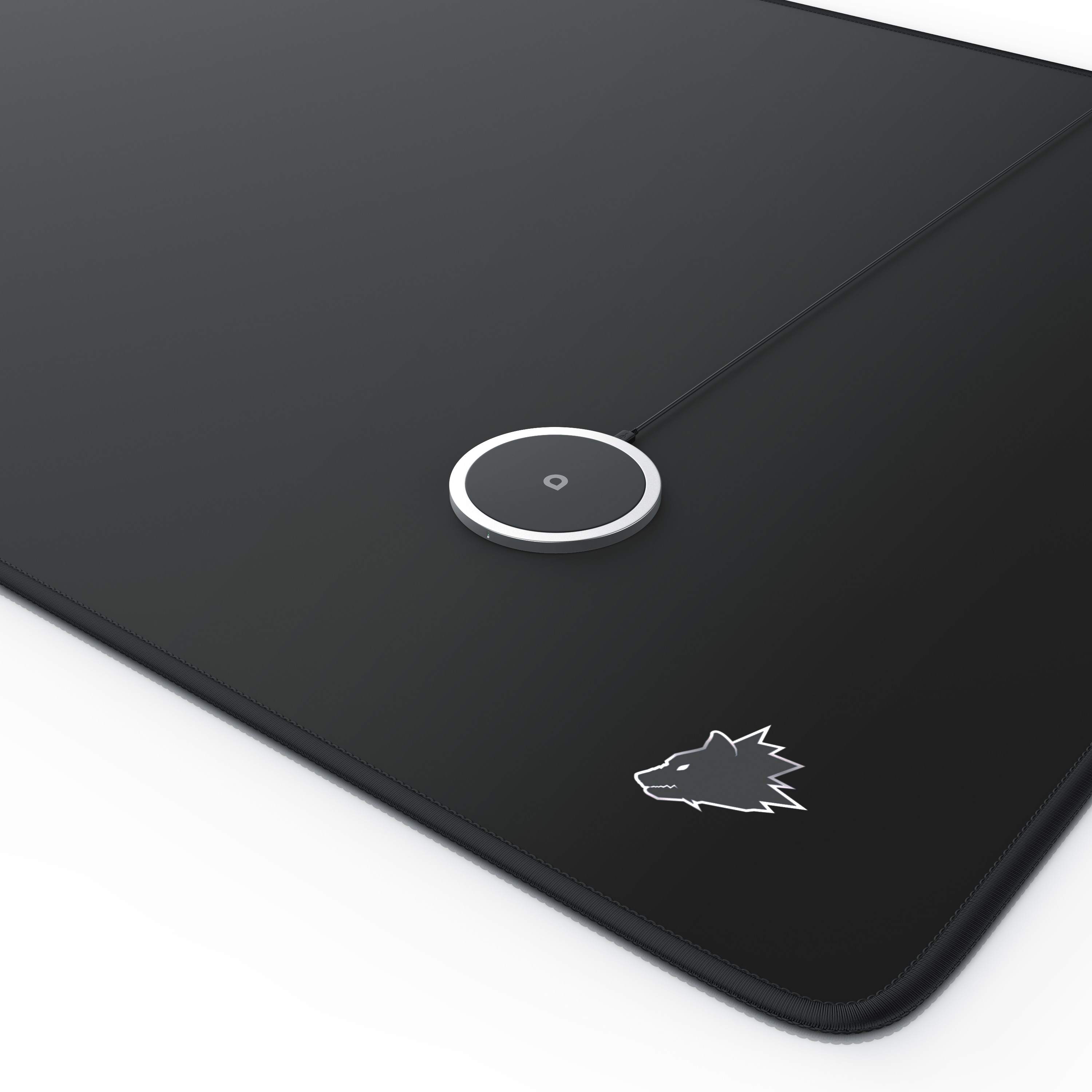 Aplic Qi-Ladeger&auml;t im Set mit Titanwolf XXL-Mauspad, 10 W Fast Wireless Charger, induktive Ladestation, Gaming-Unterlage 900 x 400 mm 
