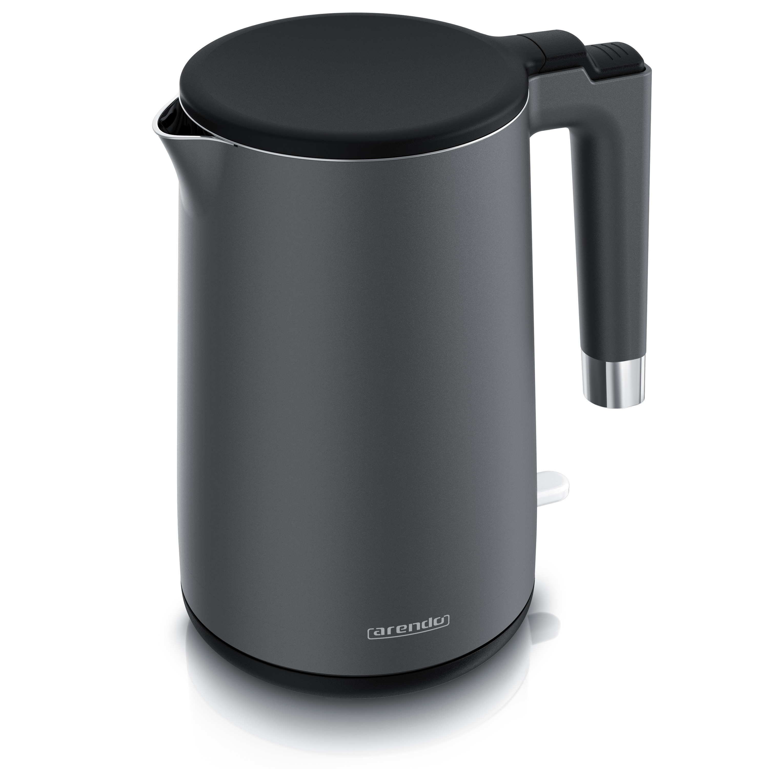 Arendo Wasserkocher 1,5 l, 2000 W, Edelstahl-Innenbeh&auml;lter, Doppelwand, Abschaltautomatik sowie &Uuml;berhitzungs- und Trockengehschutz 