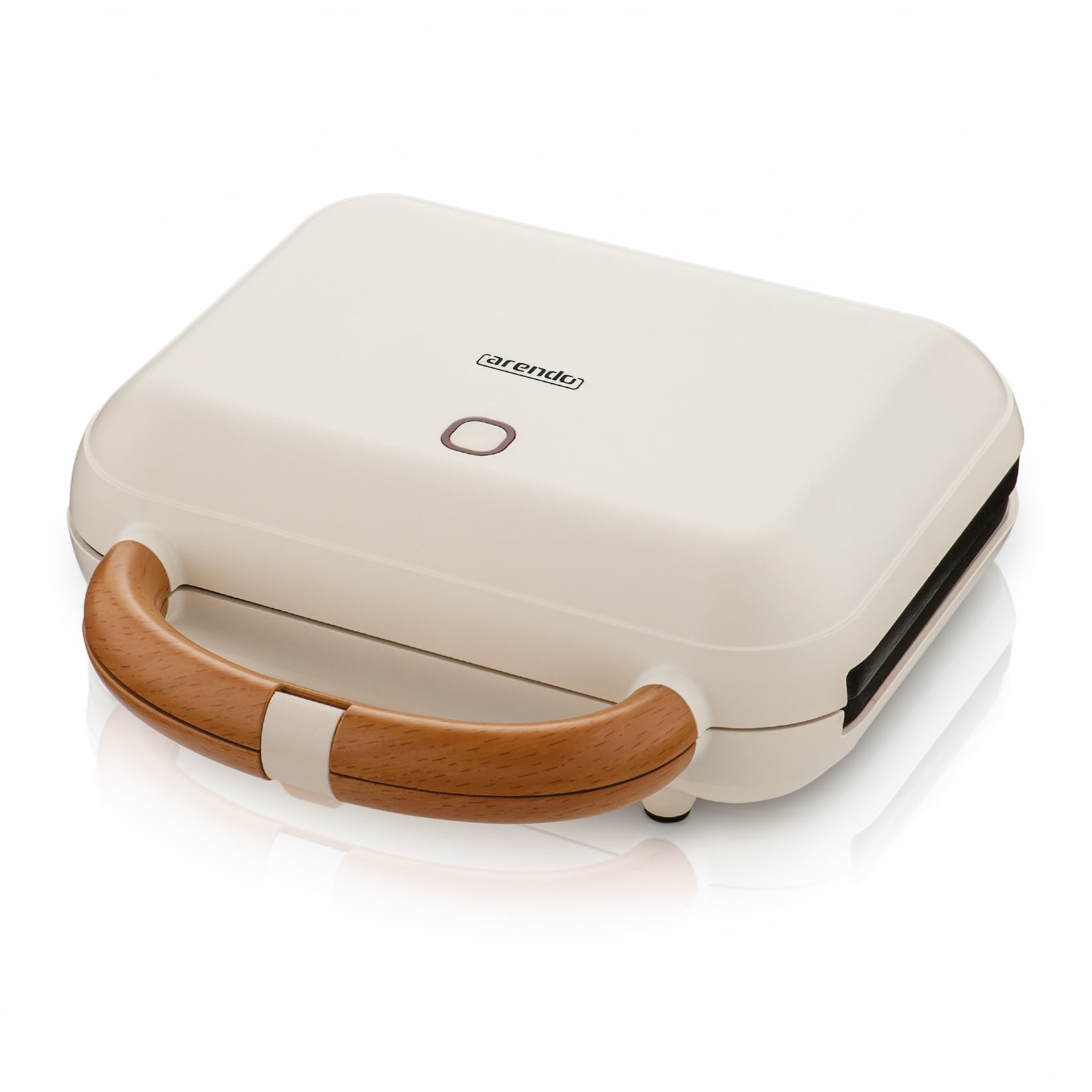 Arendo XXL-Sandwichmaker für 4 Sandwiches, 1400 W, antihaftbeschichtete Platten, automatische Temperaturregelung, schwarz