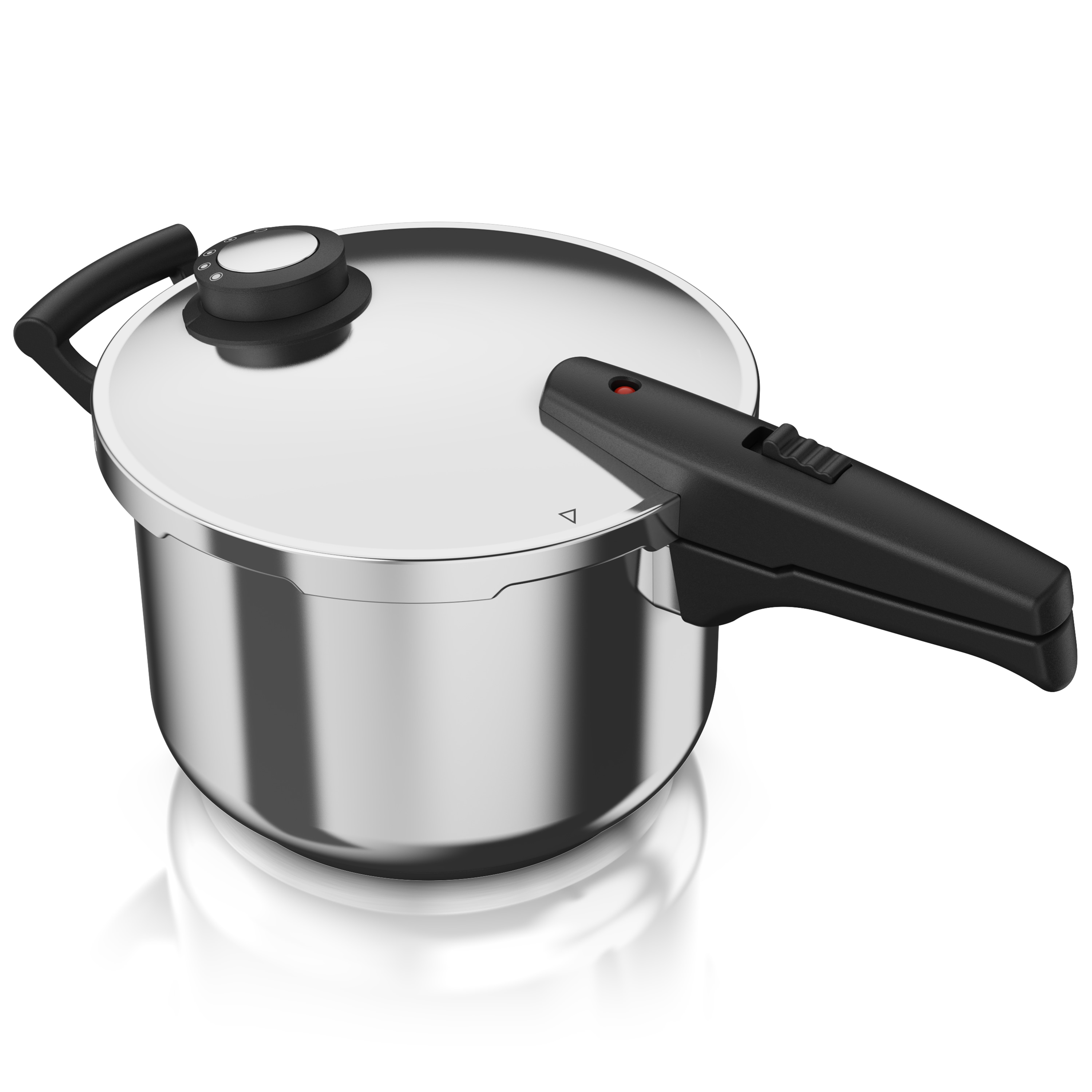 Arendo Schnellkochtopf Edelstahl Dampfkochtopf 6 Liter mit Sicherheitssystem, 5 Kochvarianten, Edelstahl (1-tlg), Dampfgaren, Einkochen, F&uuml;r Induktionsherde, Gasherde und Ceranfelder 