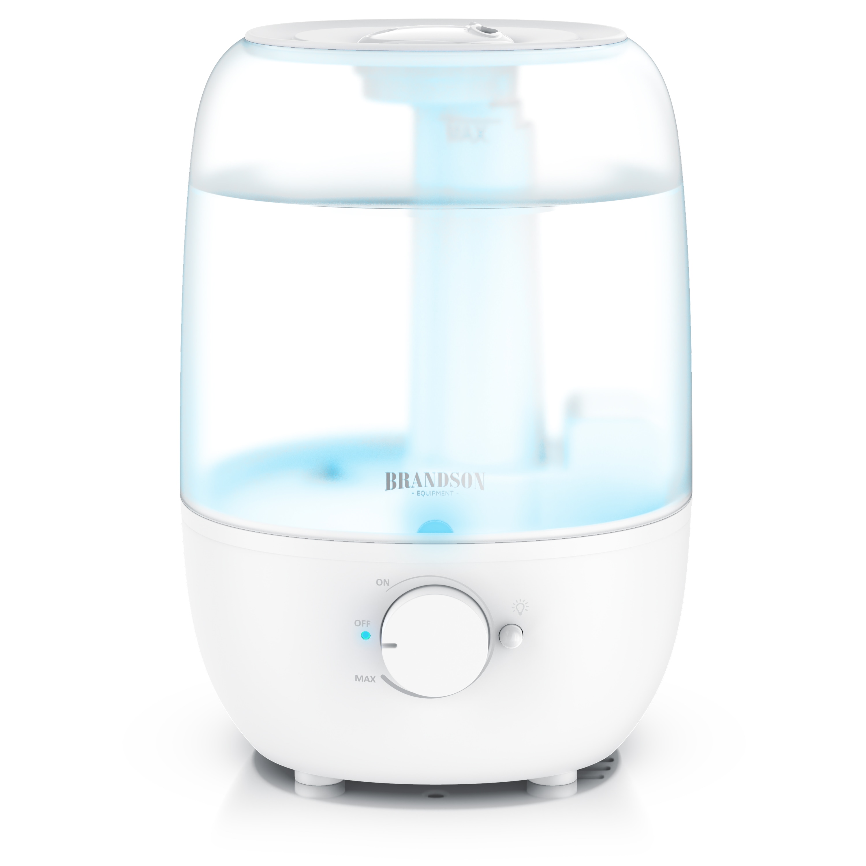 Brandson Luftbefeuchter mit Drehregler f&uuml;r stufenlose Nebeleinstellung, 2000 ml Wassertank, 2.0 l Wassertank, LED Licht Farbwechsel 7 Farben, automatische Abschaltung, leise 