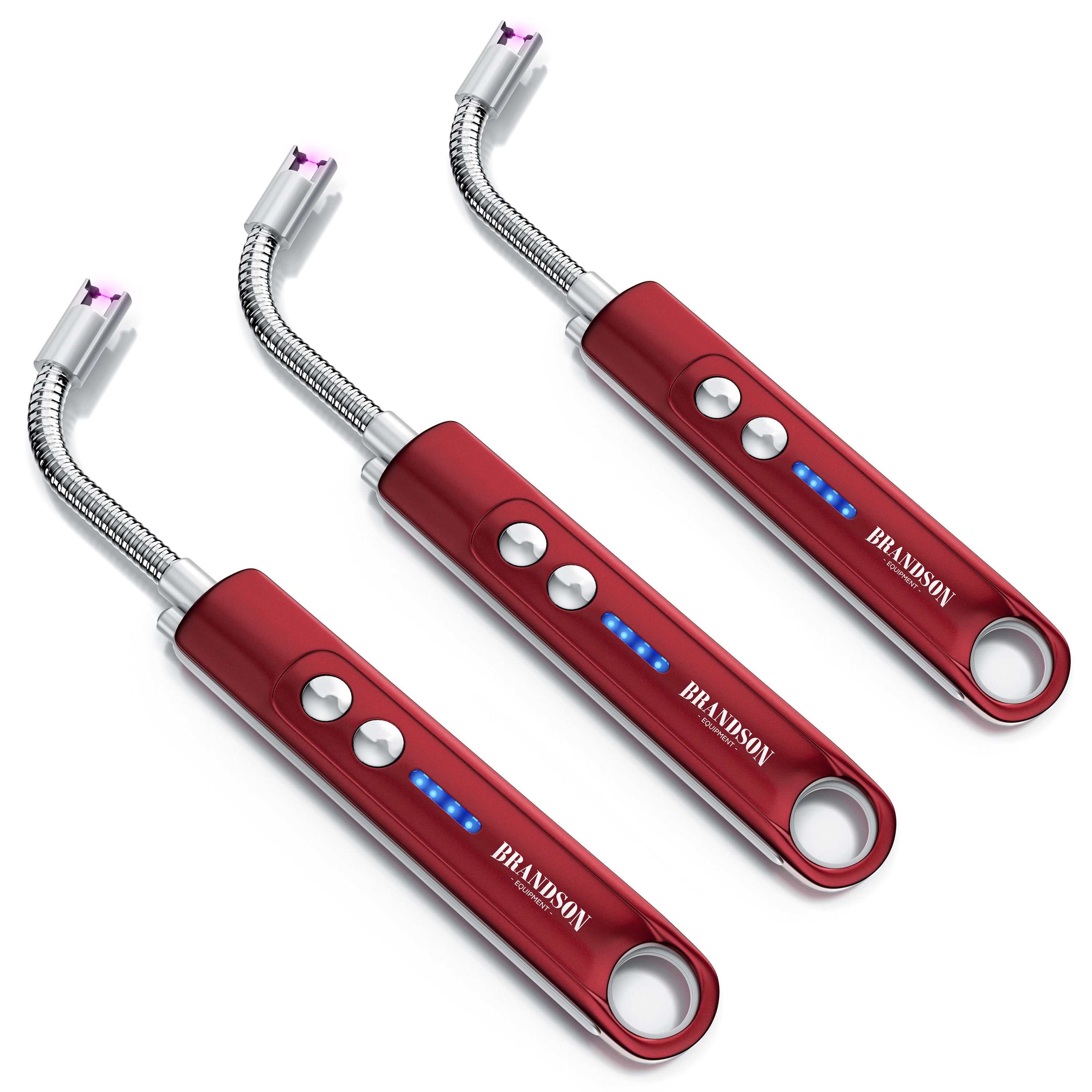 Brandson, elektrisch, Lichtbogen Stabfeuerzeug USB aufladbar, rot 