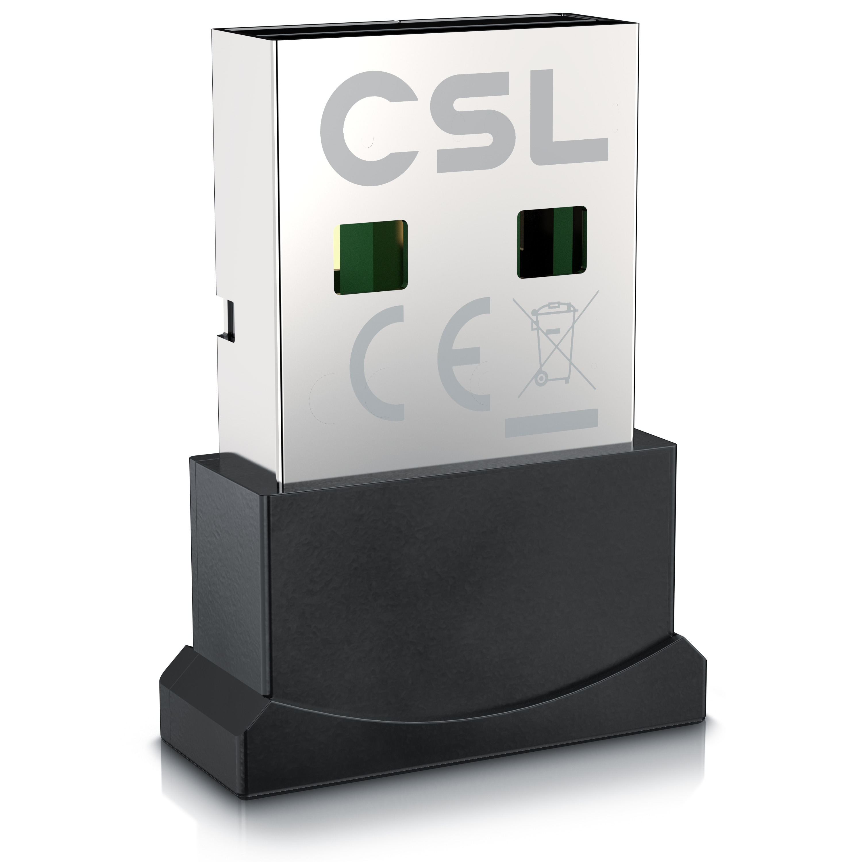CSL Bluetooth-Adapter, BT USB Stick Nano, BT5.3 Adapter Dongle, Empf&auml;nger & Sender, bis 20 m, schwarz 