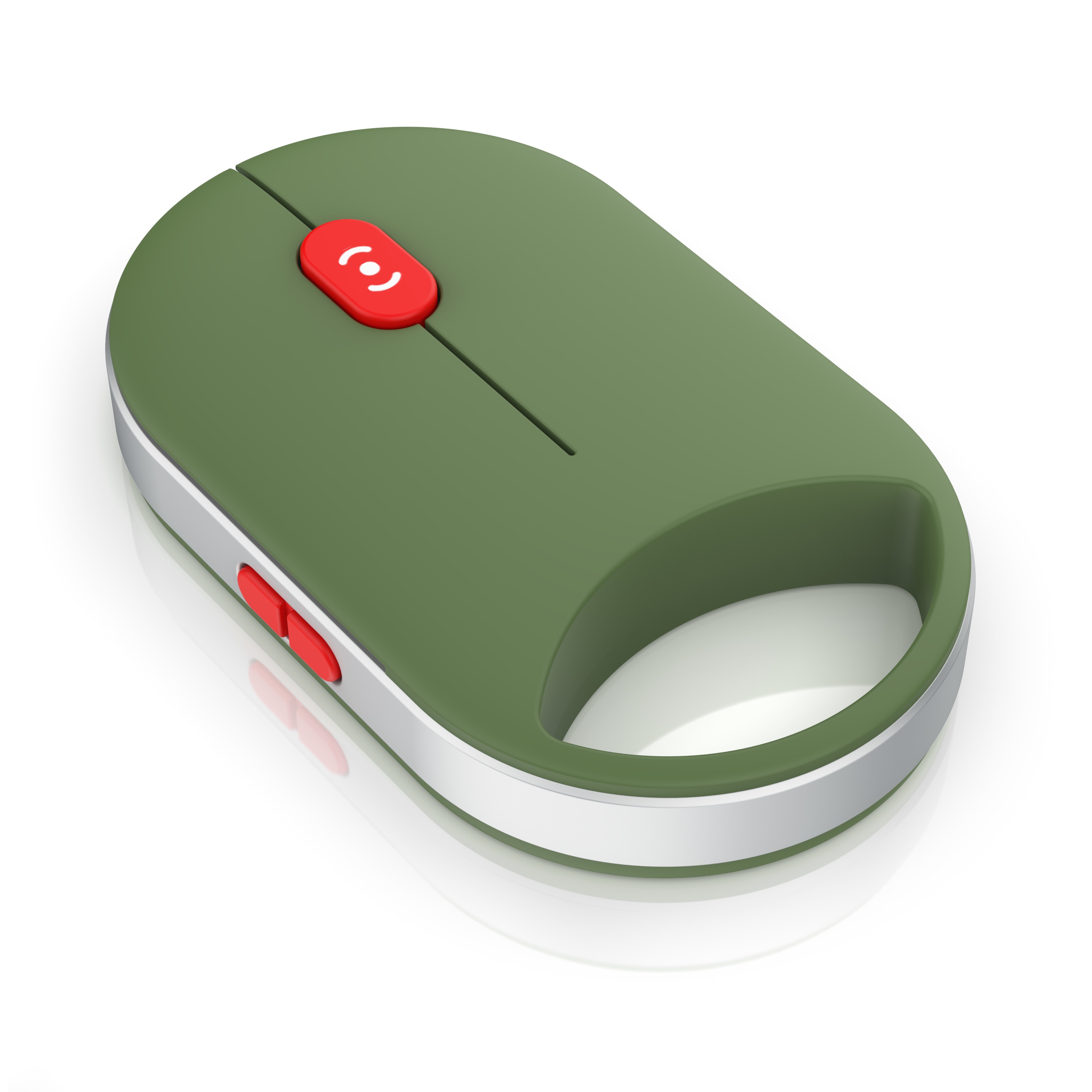 CSL Maus, kabellos Bluetooth & 2,4GHz f&uuml;r Rechtsh&auml;nder & Linksh&auml;nder, 2 Ger&auml;te, gr&uuml;n 