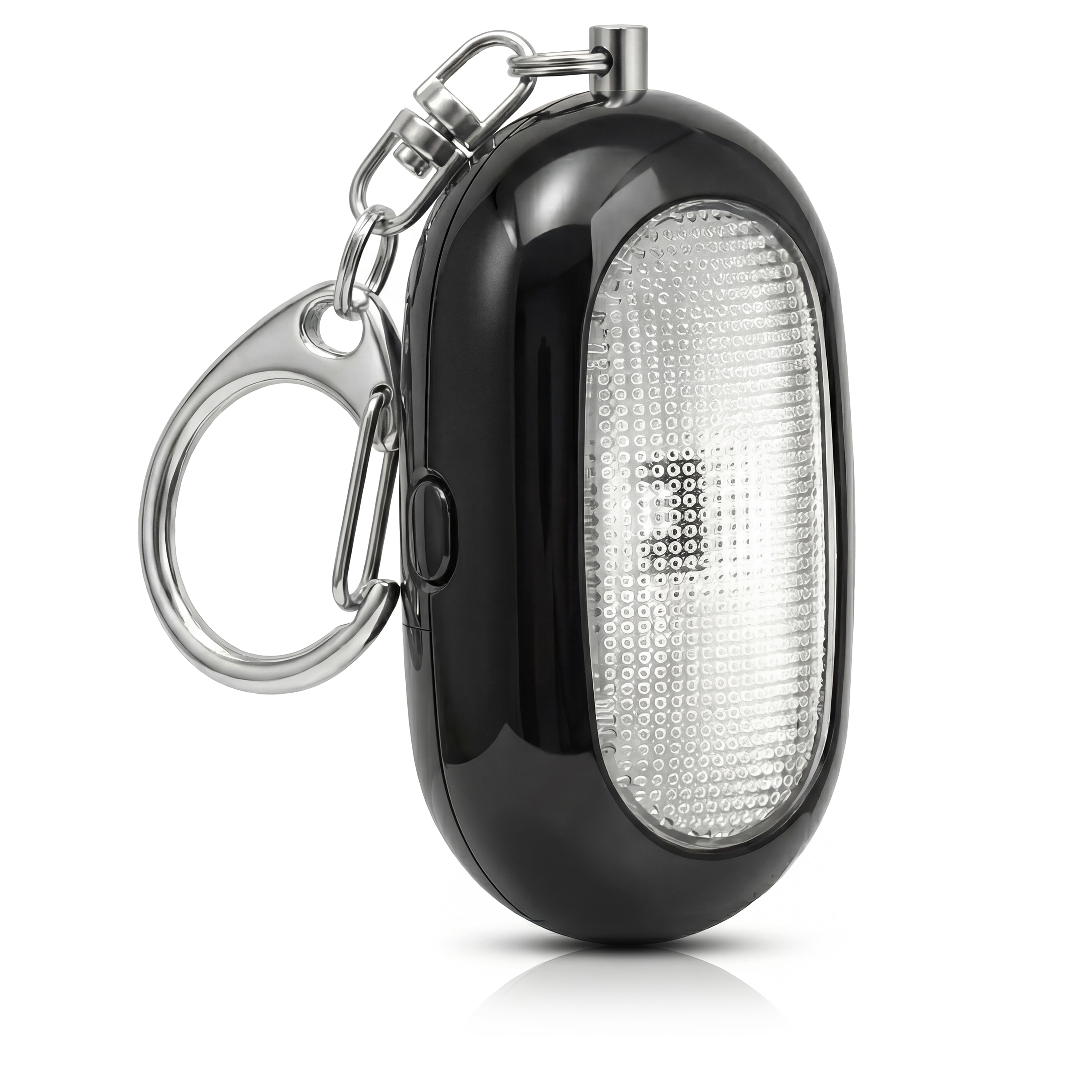 BEARWARE &Uuml;berfallmelder, Pers&ouml;nlicher Alarm, Personenalarm, Schl&uuml;sselanh&auml;nger 125 dB, LED Licht, schwarz 