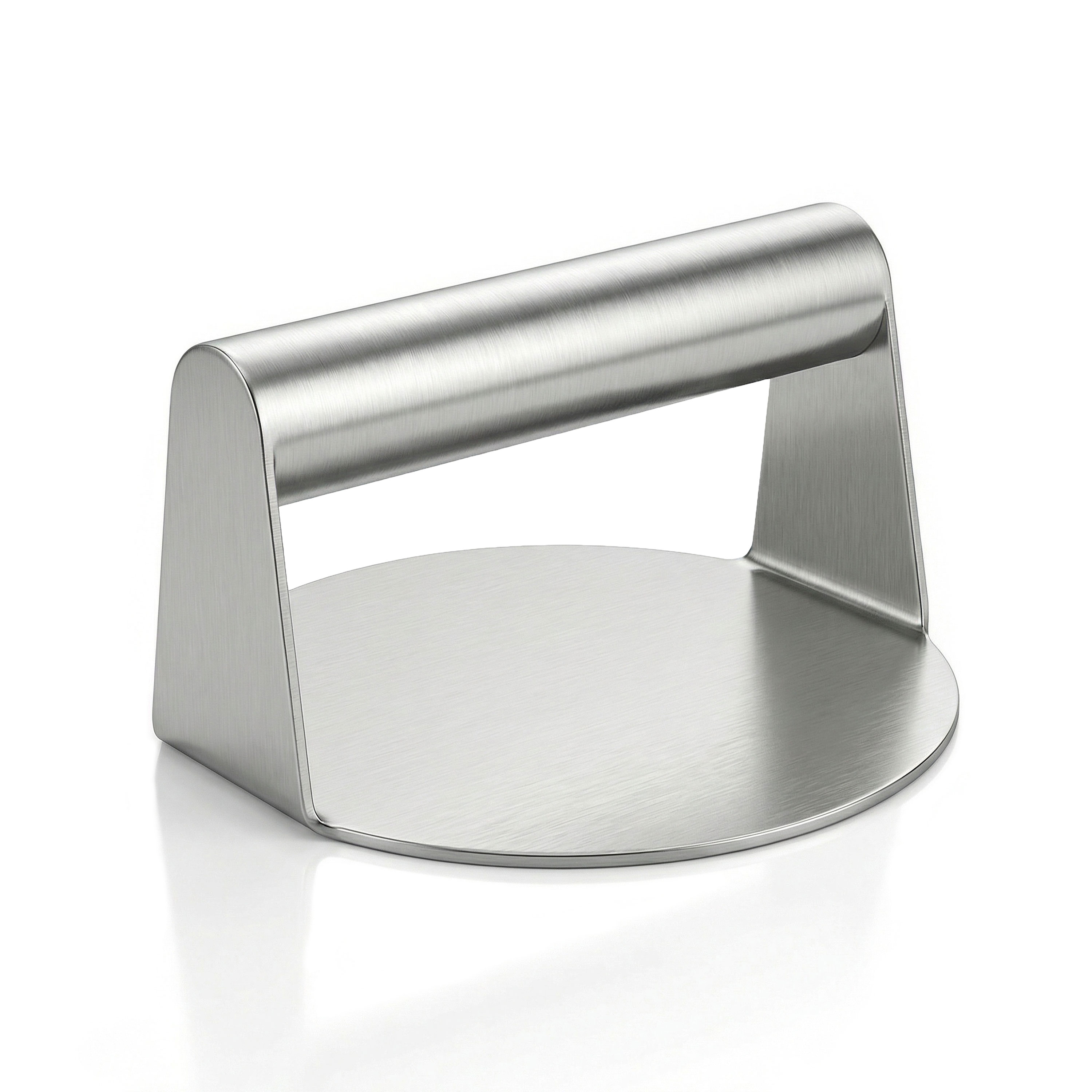 Arendo Burgerpresse, aus Edelstahl, f&uuml;r Smash Burger, Smasher 14 cm Durchmesser (5,5 Zoll), edelstahlfarben 