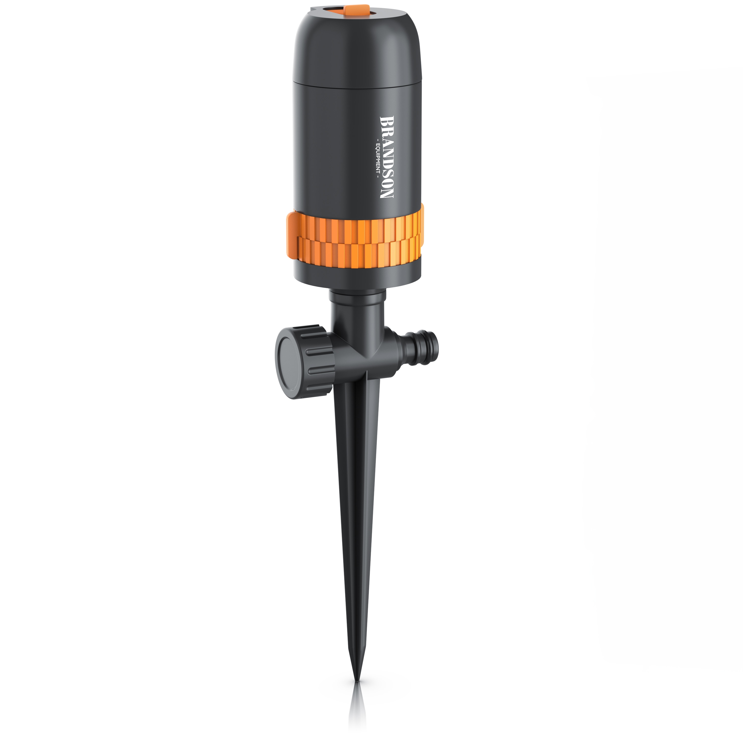 Brandson Vielfl&auml;chenregner, Garten Sprinkler, 360&deg; Rasensprenger, Rasensprinkler, Strahl ablenkbar, schwarz/orange/grau 