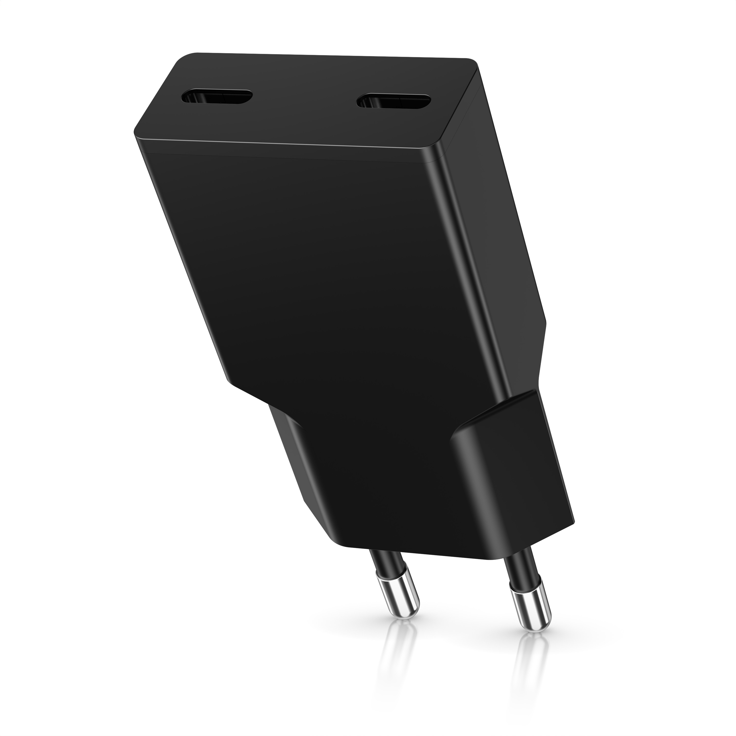 CSL USB-Ladeger&auml;t, Schnellladeger&auml;t 30 W, 2x USB-C, PD 3.0 & Quick Charge 3.0, schwarz 