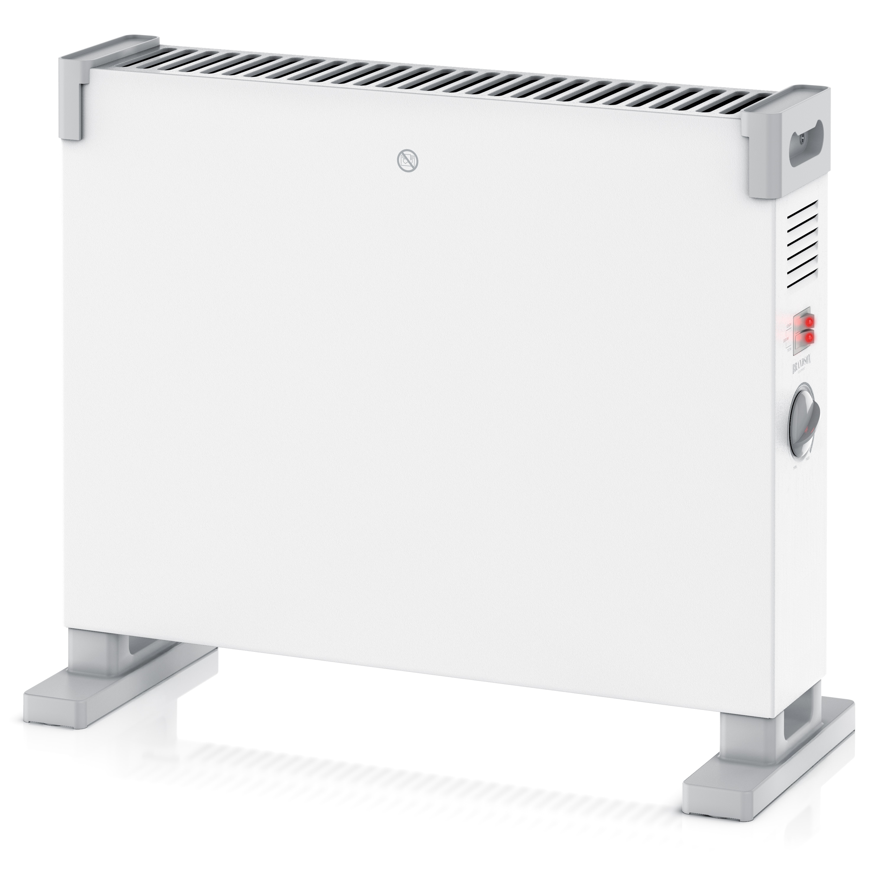 Brandson Elektro-Heizk&ouml;rper, Konvektor-Heizung 2000 W, 3 Heizstufen, Thermostat, Elektroheizung, wei&szlig; 