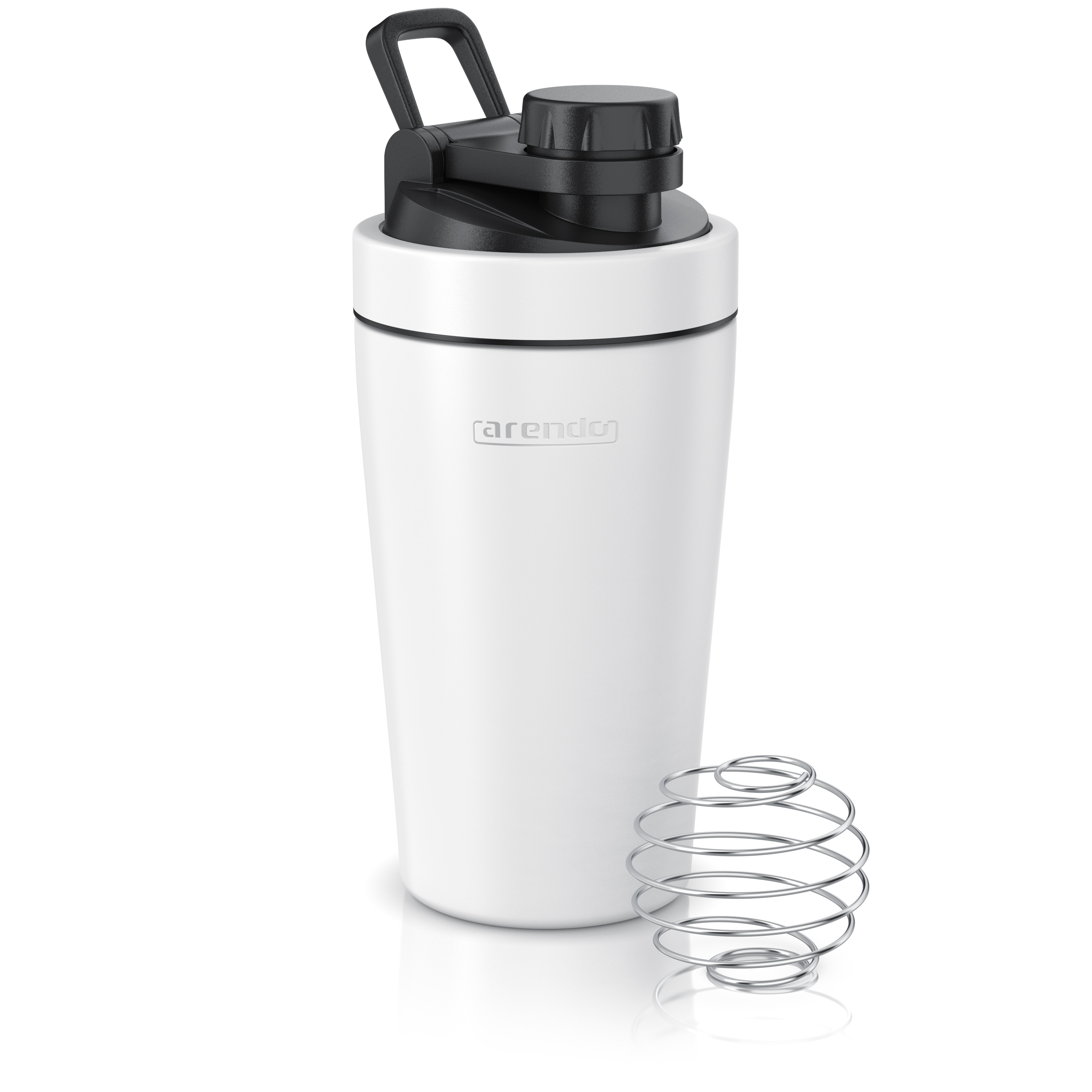 Arendo Protein Shaker, Edelstahl Eiwei&szlig;shaker 500 ml, verschlie&szlig;bar, bruchfest, BPA-frei 