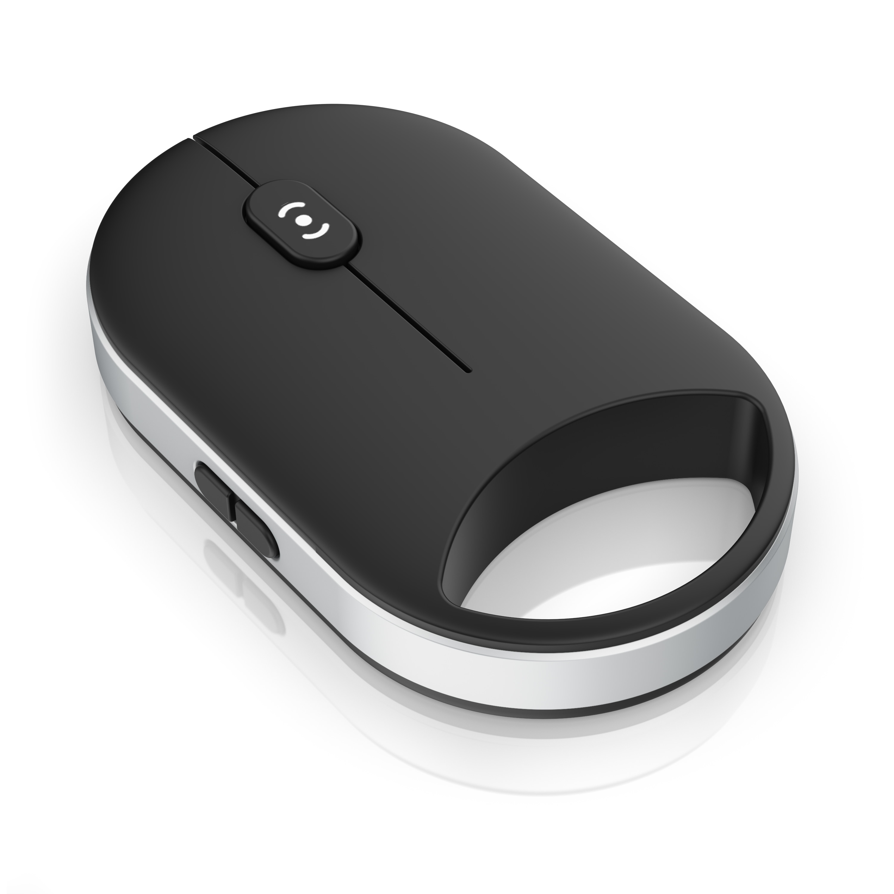 CSL ergonomische Maus, kabellos Bluetooth & 2,4GHz f&uuml;r Rechtsh&auml;nder & Linksh&auml;nder, 2 Ger&auml;te, schwarz 