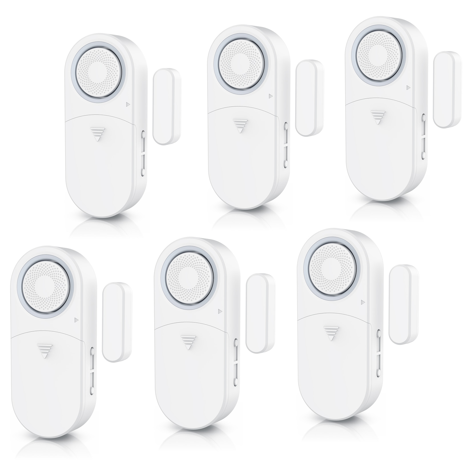 Bearware 6x Fensteralarm 120 dB, Tür- & Fenster-Sensor, Einbruchschutz, Alarmanlage, mit Batterien