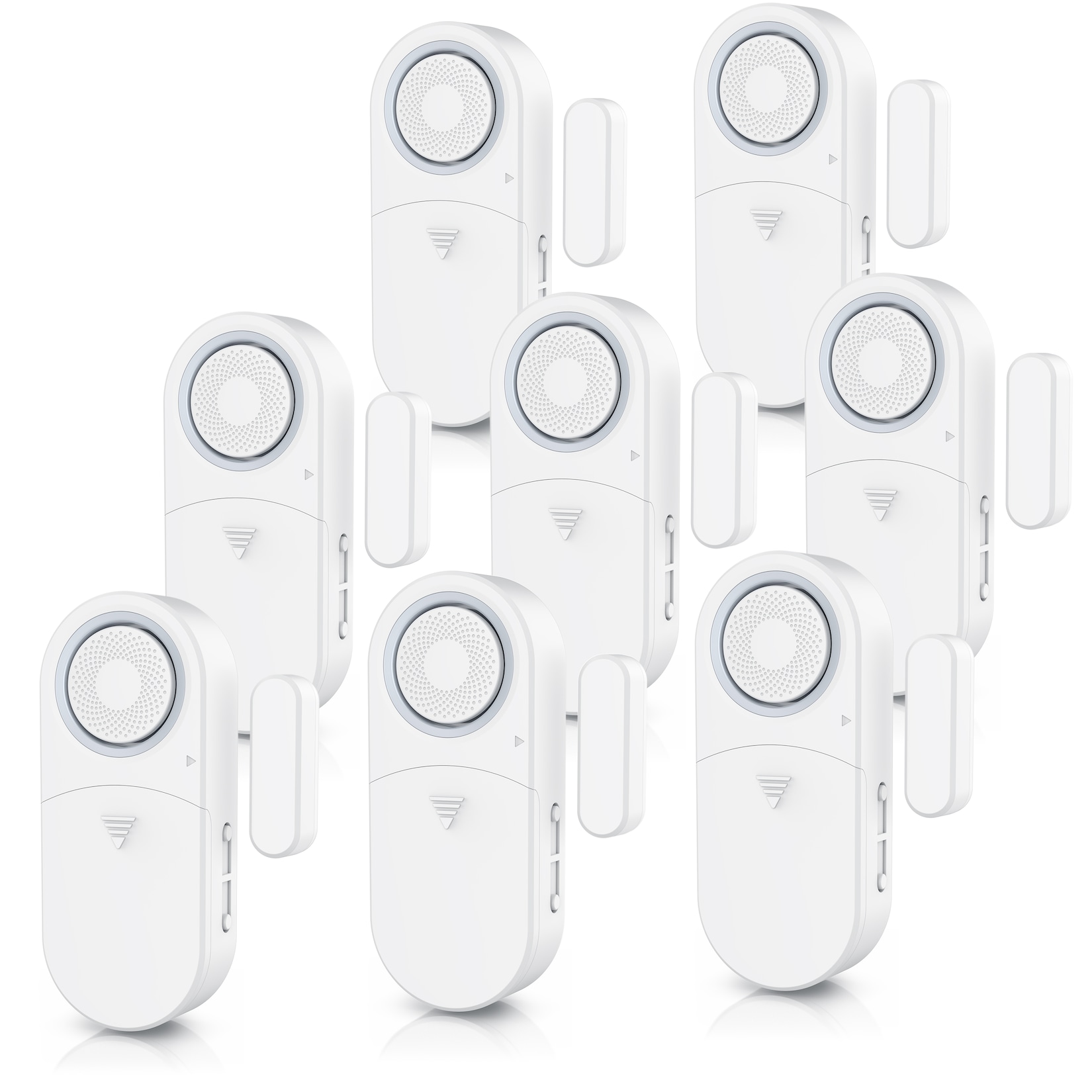 Bearware 8x Fensteralarm 120 dB, Tür- & Fenster-Sensor, Einbruchschutz, Alarmanlage, mit Batterien