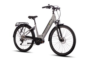 SAXONETTE Premium Sport E-Bike Scheibenbremsen Federgabel Mittelmotor 10 Gang Kettenschaltung Wave silber matt 