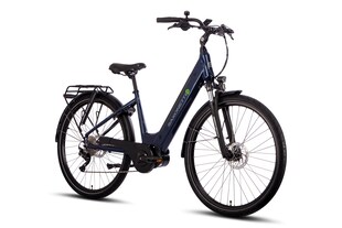 SAXONETTE Premium Sport E-Bike Wave 10 Gang Kettenschaltung Mittelmotor Scheibenbremsen Federgabel nightblue glänzend 