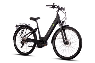 SAXONETTE Premium Sport E-Bike Wave Scheibenbremsen Mittelmotor Federgabel 10 Gang Kettenschaltung schwarz matt 