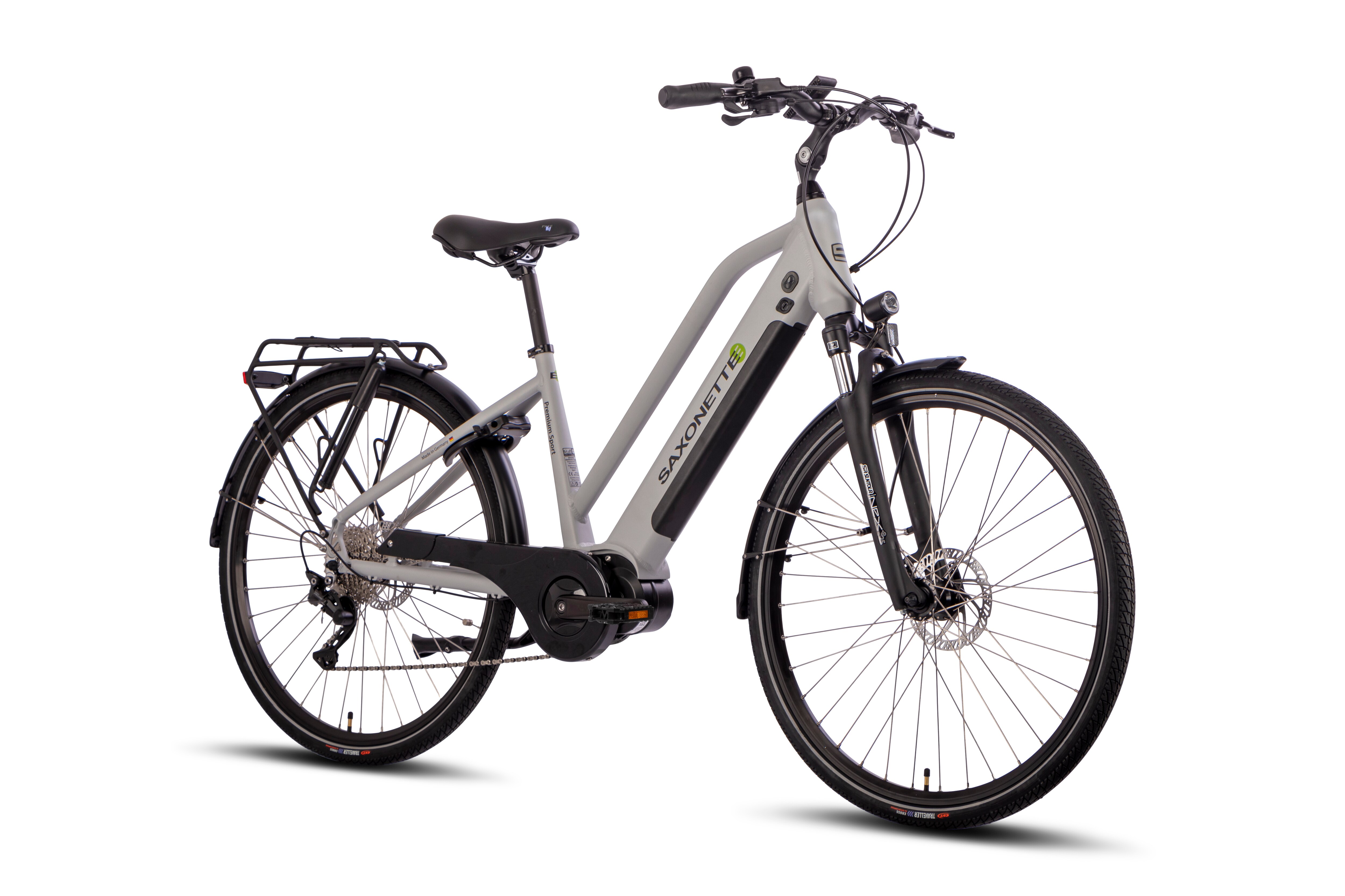 SAXONETTE Premium Sport E-Trekkingbike UNISEX  10 Gang Federgabel, Mittelmotor 