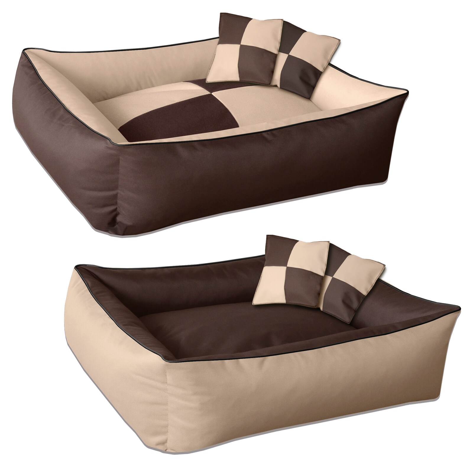 BedDog 2in1 Hundebett waschbar Hundekissen mit Rand Hundesofa 