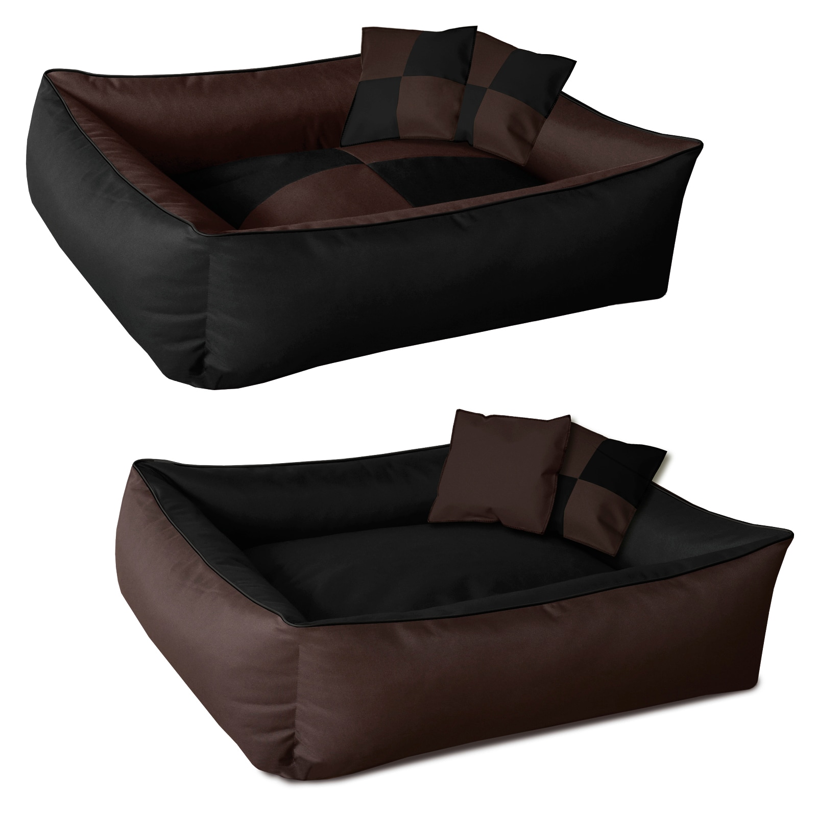 BedDog 2in1 Hundebett waschbar Hundekissen mit Rand Hundesofa 