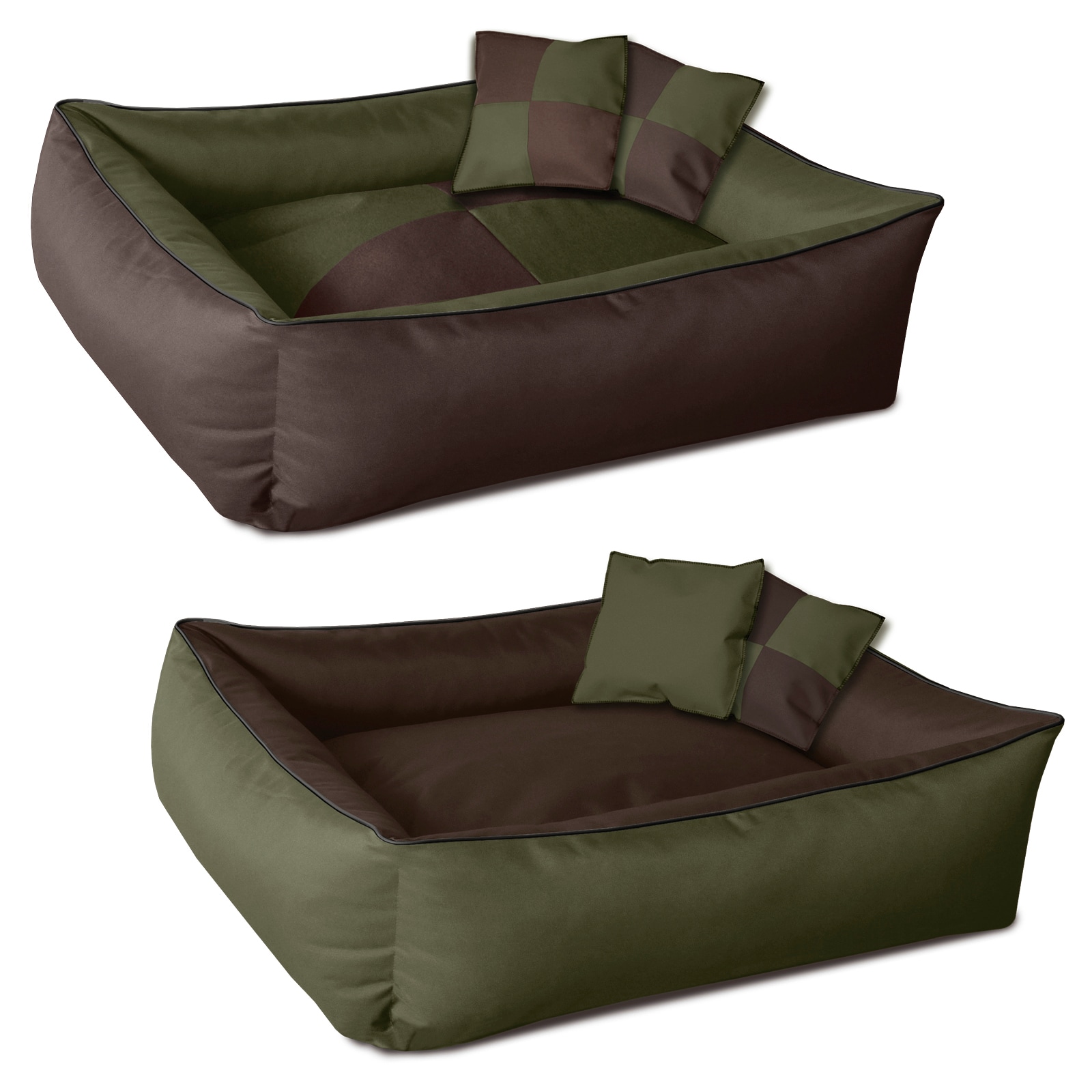 BedDog 2in1 Hundebett waschbar Hundekissen mit Rand Hundesofa 