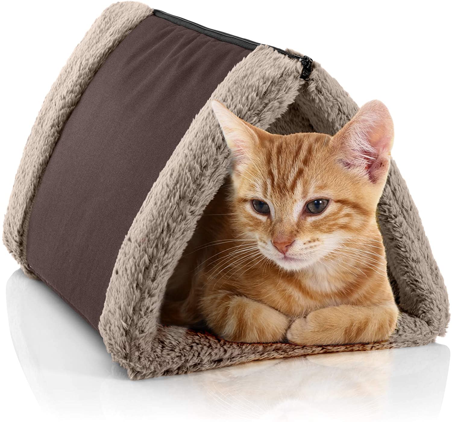 BedDog&reg; Katzentunnel 3in1 LUNA Katzenh&ouml;hle Katzenmatte zweiseitig, Unterlage 