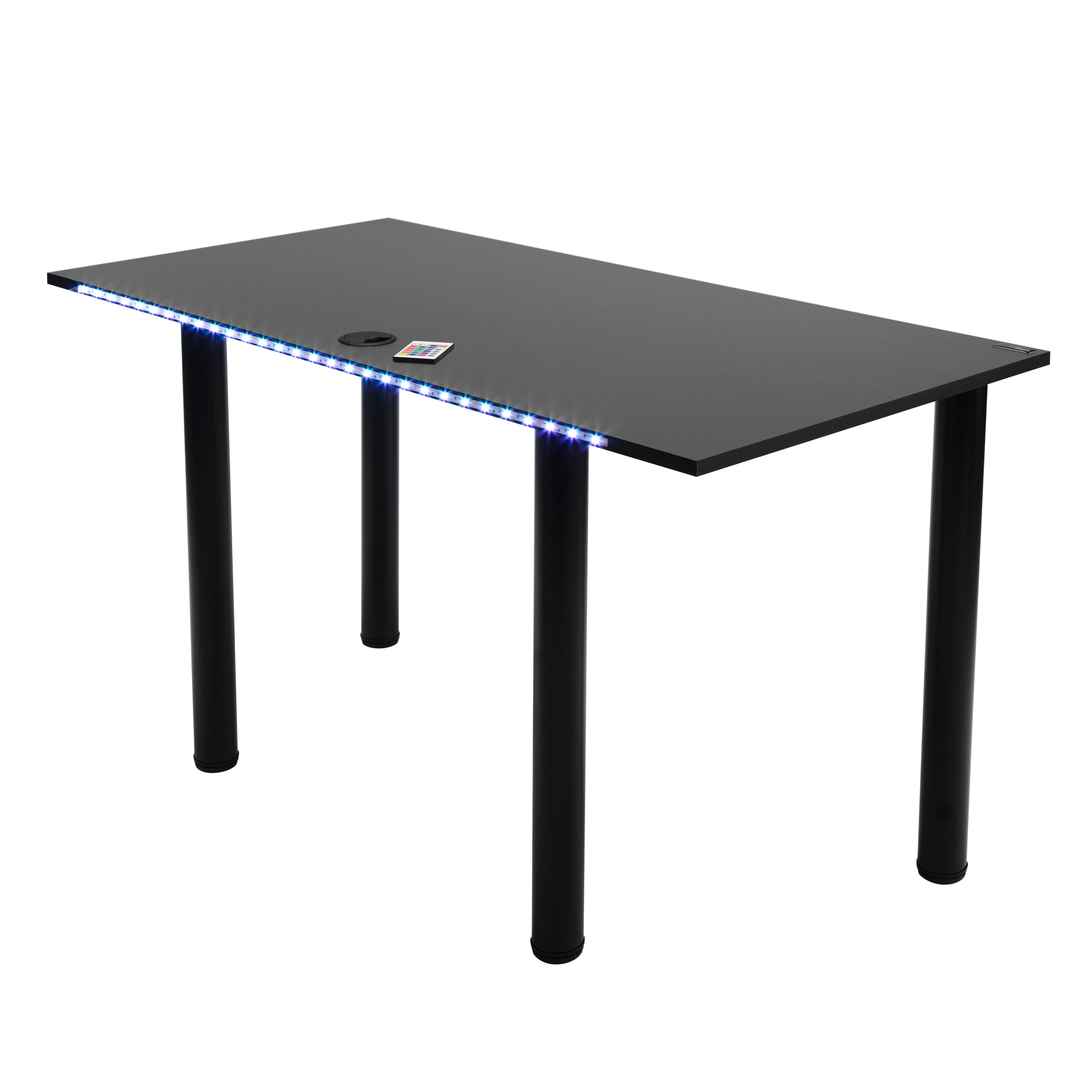 M&Ouml;BELSYSTEM Tisch mit LED-Beleuchtung, Kabelmanagementsystem/Kabeldurchg&auml;nge 