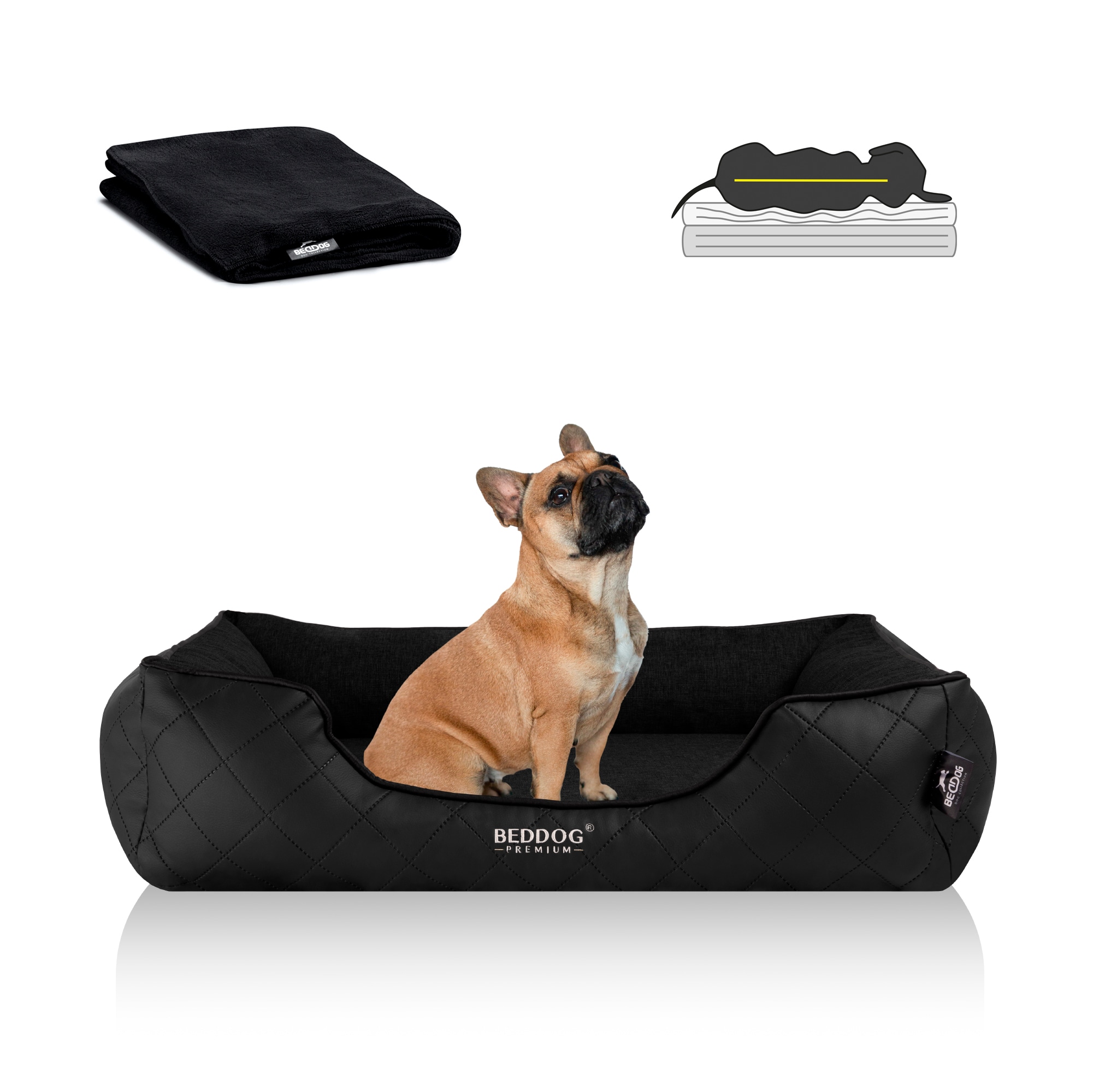 BedDog PREMIUM Orthop&auml;disches Hundebett WUFFI Memory Foam 