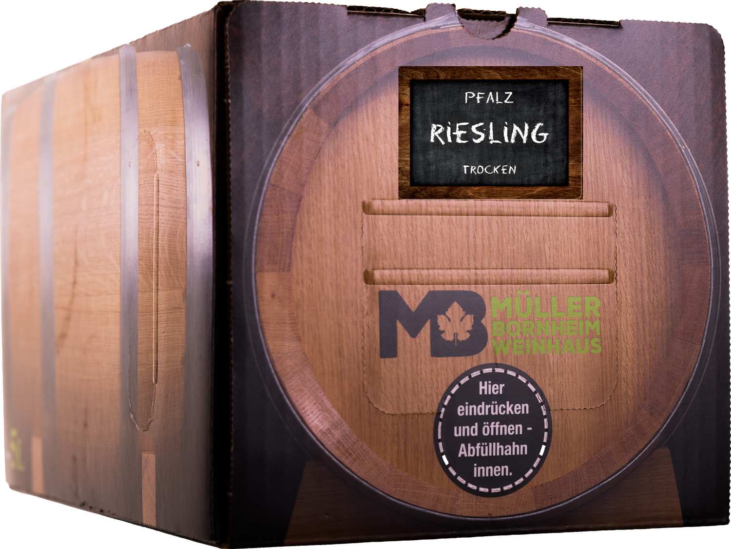 Weinhaus M&uuml;ller Bornheim Pfalz Riesling Wei&szlig;wein trocken 11,5 % vol. 5 Liter Bag in Box 