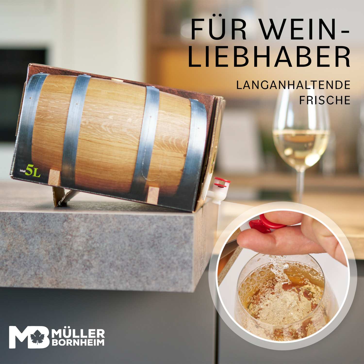 Weinhaus M&uuml;ller Bornheim Pfalz Dornfelder Rotwein halbtrocken 11,5 % vol. 5 Liter Bag in Box 