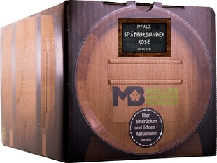 Weinhaus Müller Bornheim Pfalz Spätburgunder Rosé Wein lieblich 11 % vol. 5 Liter Bag in Box 