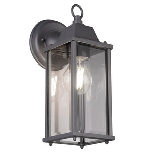 Wandleuchte, Laternen Design, anthrazit, H 29 cm, OLONA 