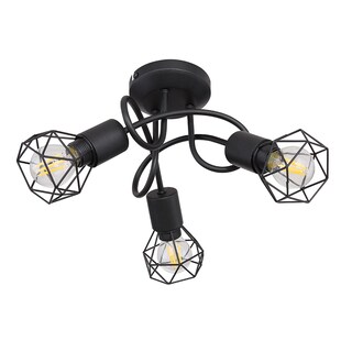 LED Deckenleuchte, schwarz, rund, 36 cm 