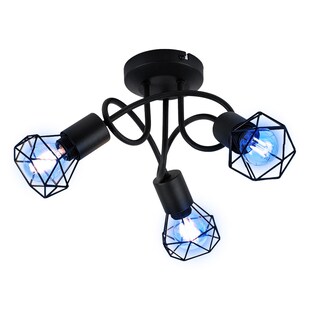 RGB LED Deckenleuchte, schwarz, rund, 36 cm 