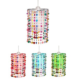 RGB LED Hängeleuchte, Kristalle bunt 22,5 cm 